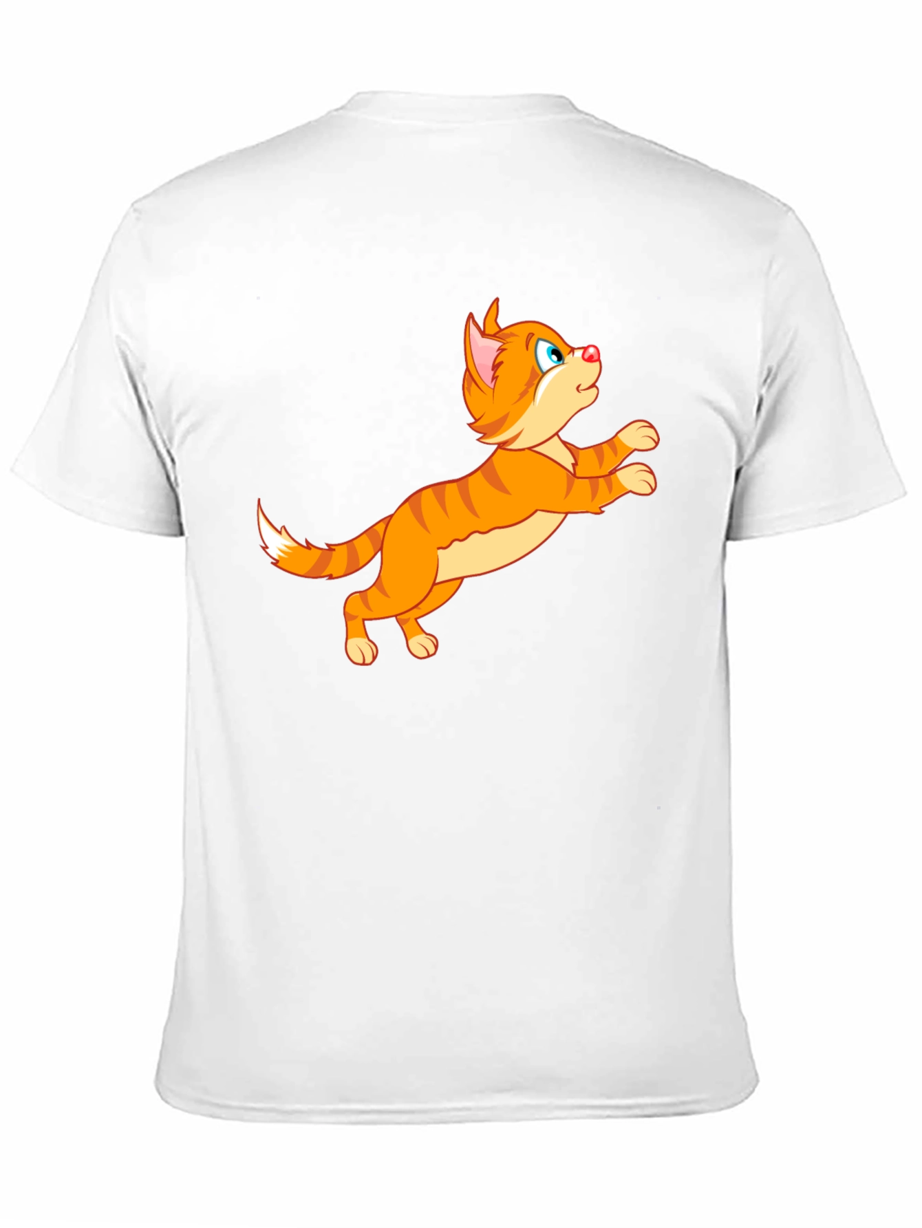Cartoon Cat Graphic Tee - Playful Black T-Shirt