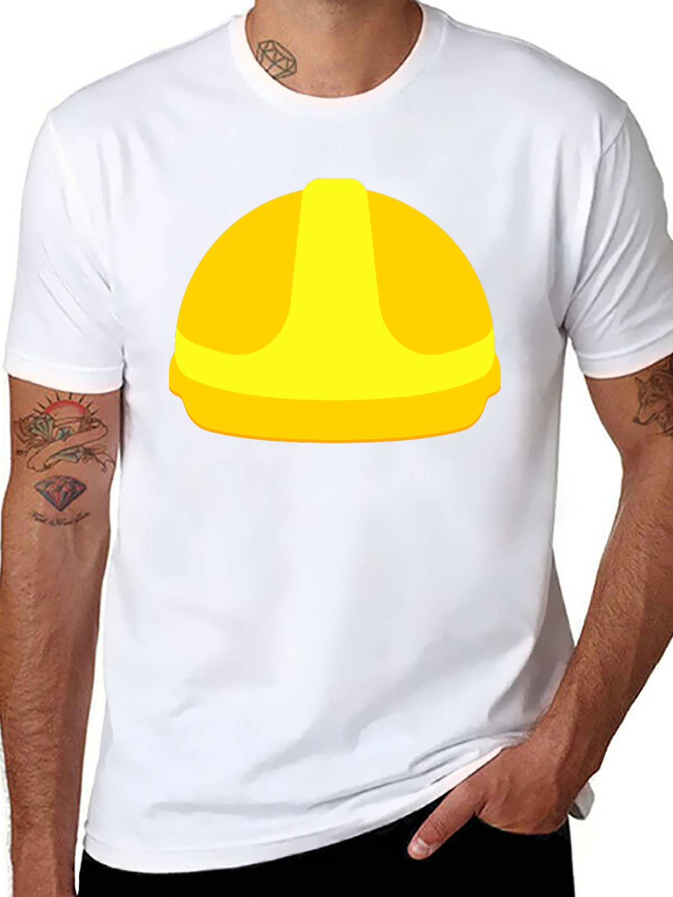 Hard Hat Graphic Tee - Construction Worker Style