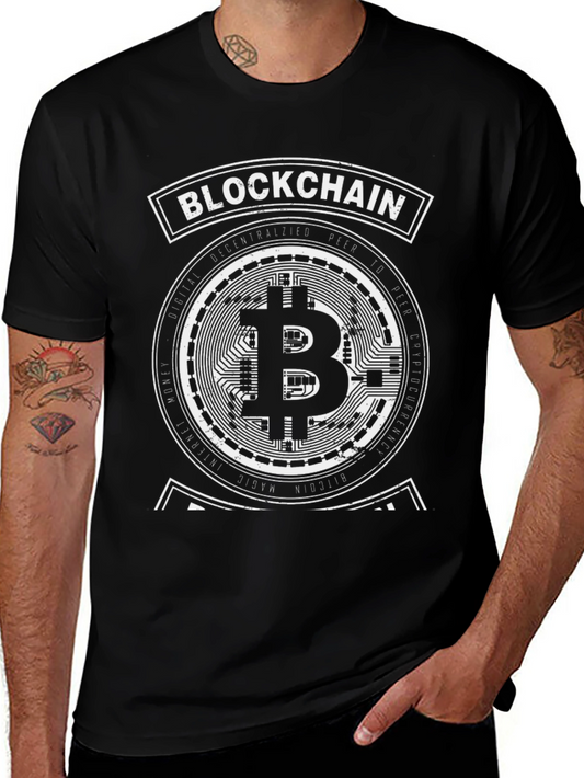 Blockchain Bitcoin Graphic T-Shirt - Crypto Tee