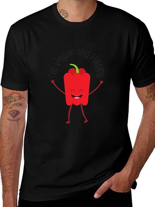 Vegan Happy Red Pepper Graphic Tee