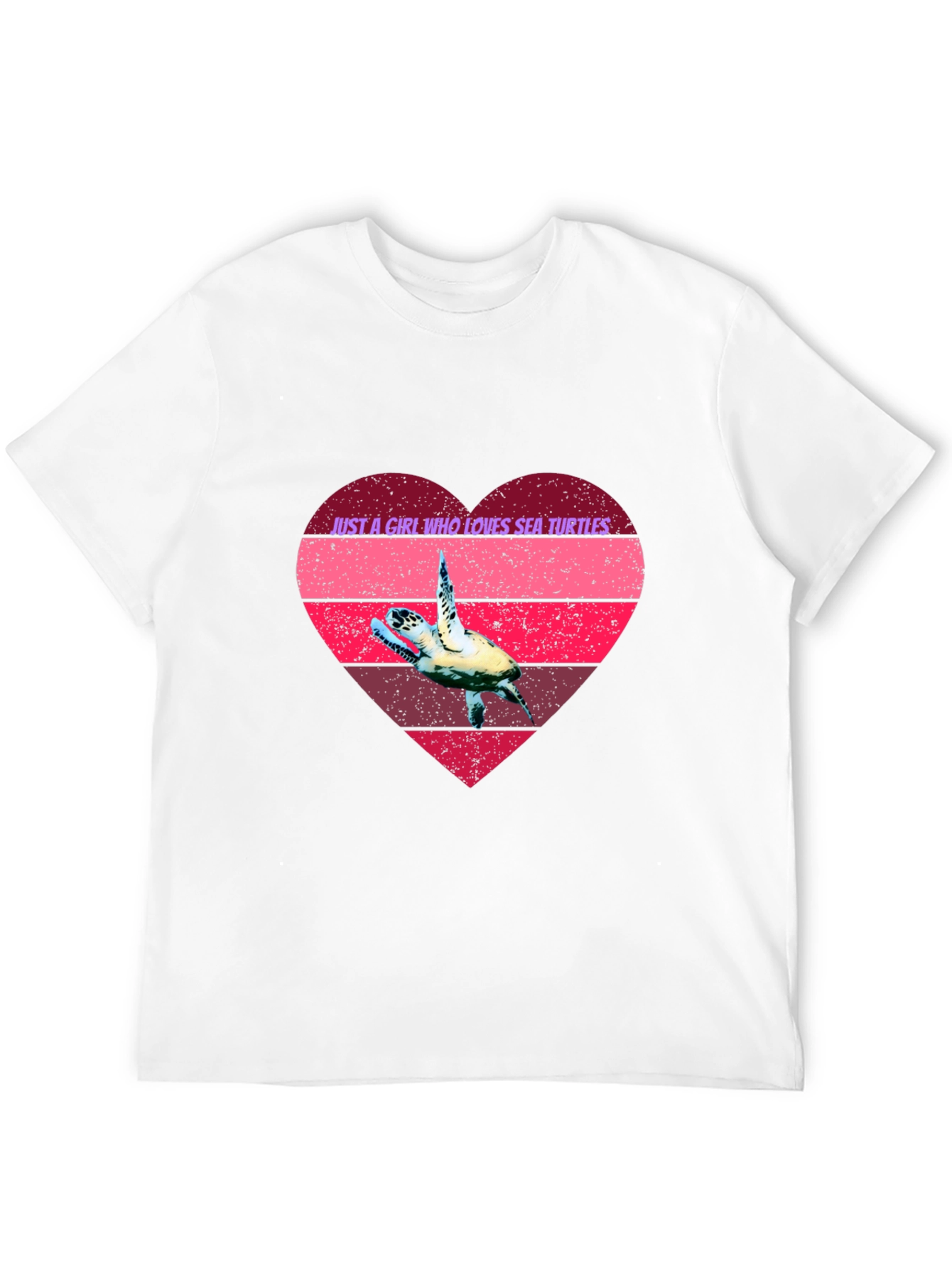 Sea Turtle Lover Heart Graphic Tee