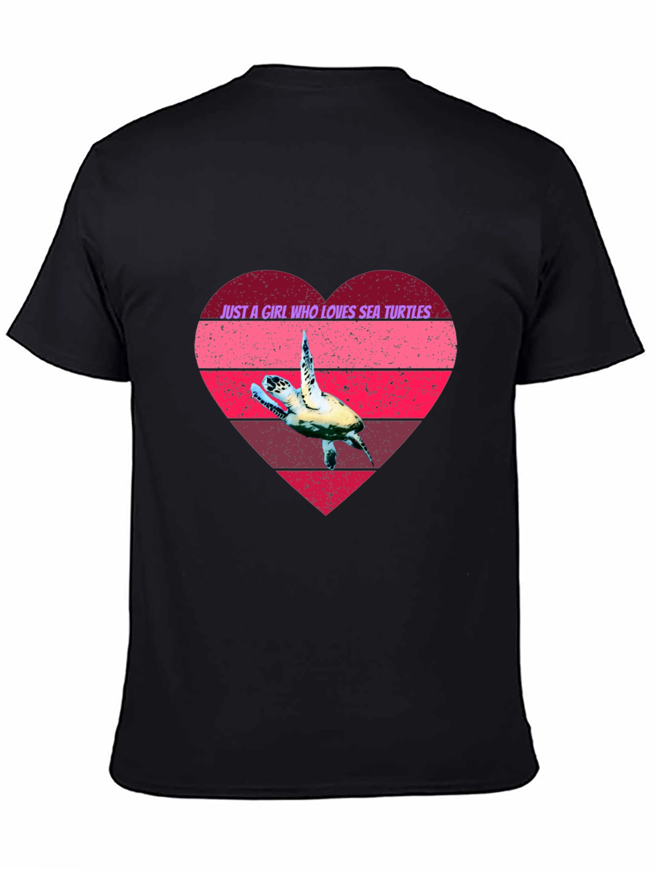 Sea Turtle Lover Heart Graphic Tee