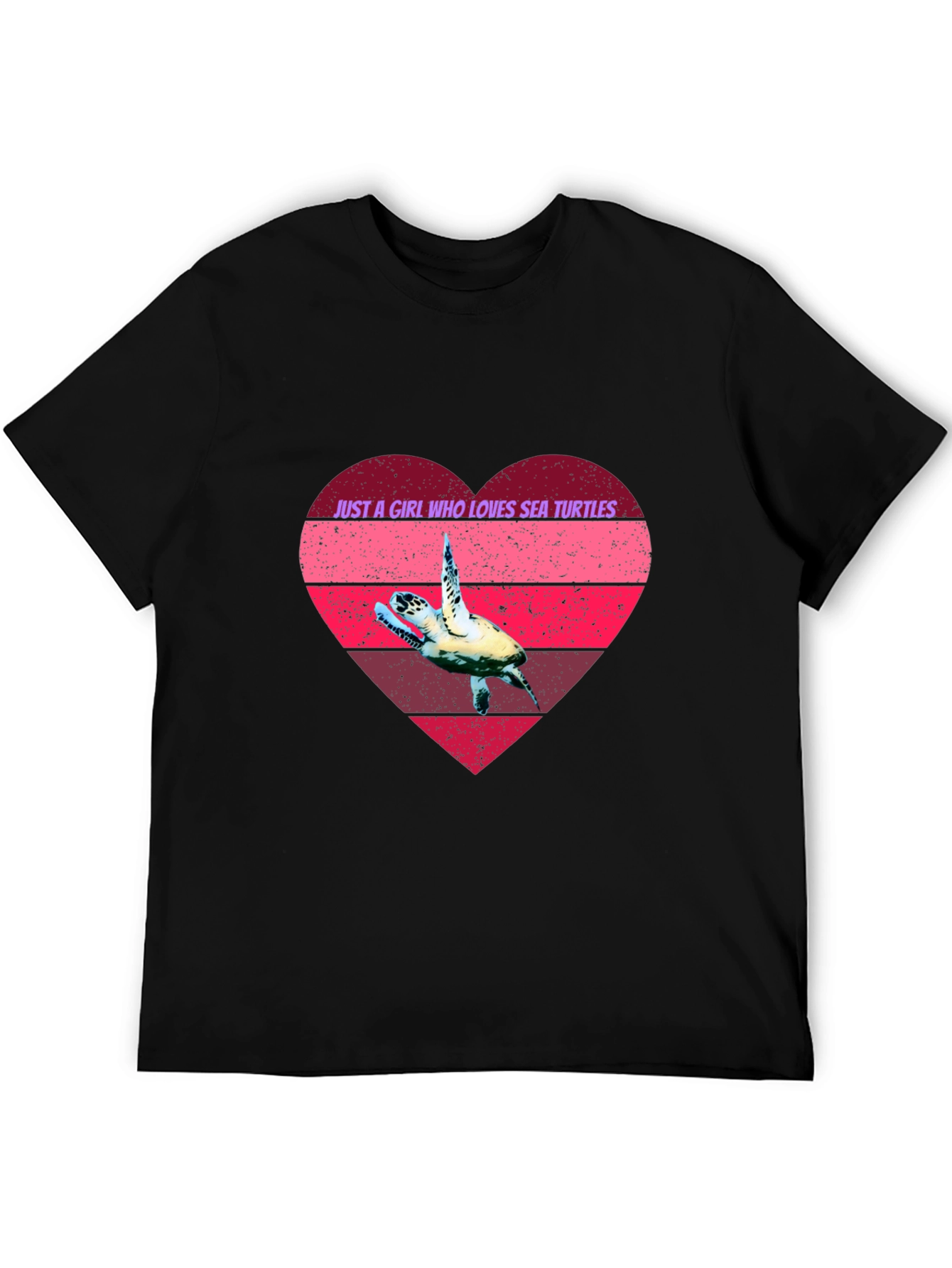 Sea Turtle Lover Heart Graphic Tee