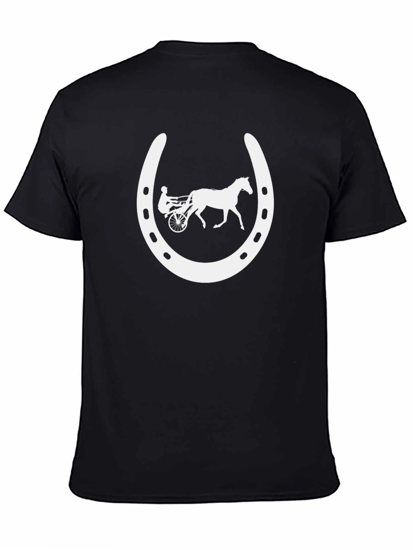 Harness Racing Horseshoe Black T-Shirt