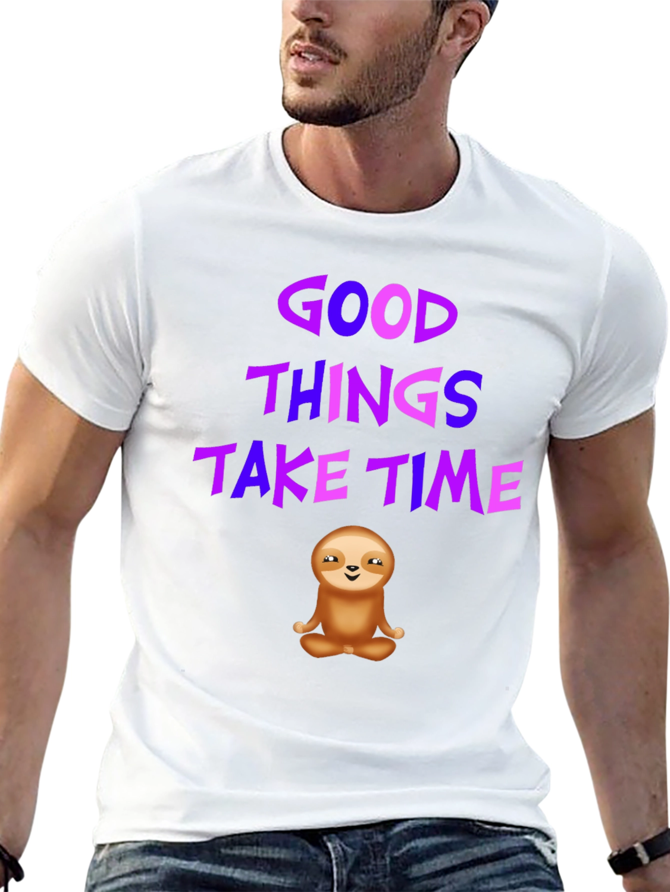 Good Things Take Time Sloth Graphic Tee