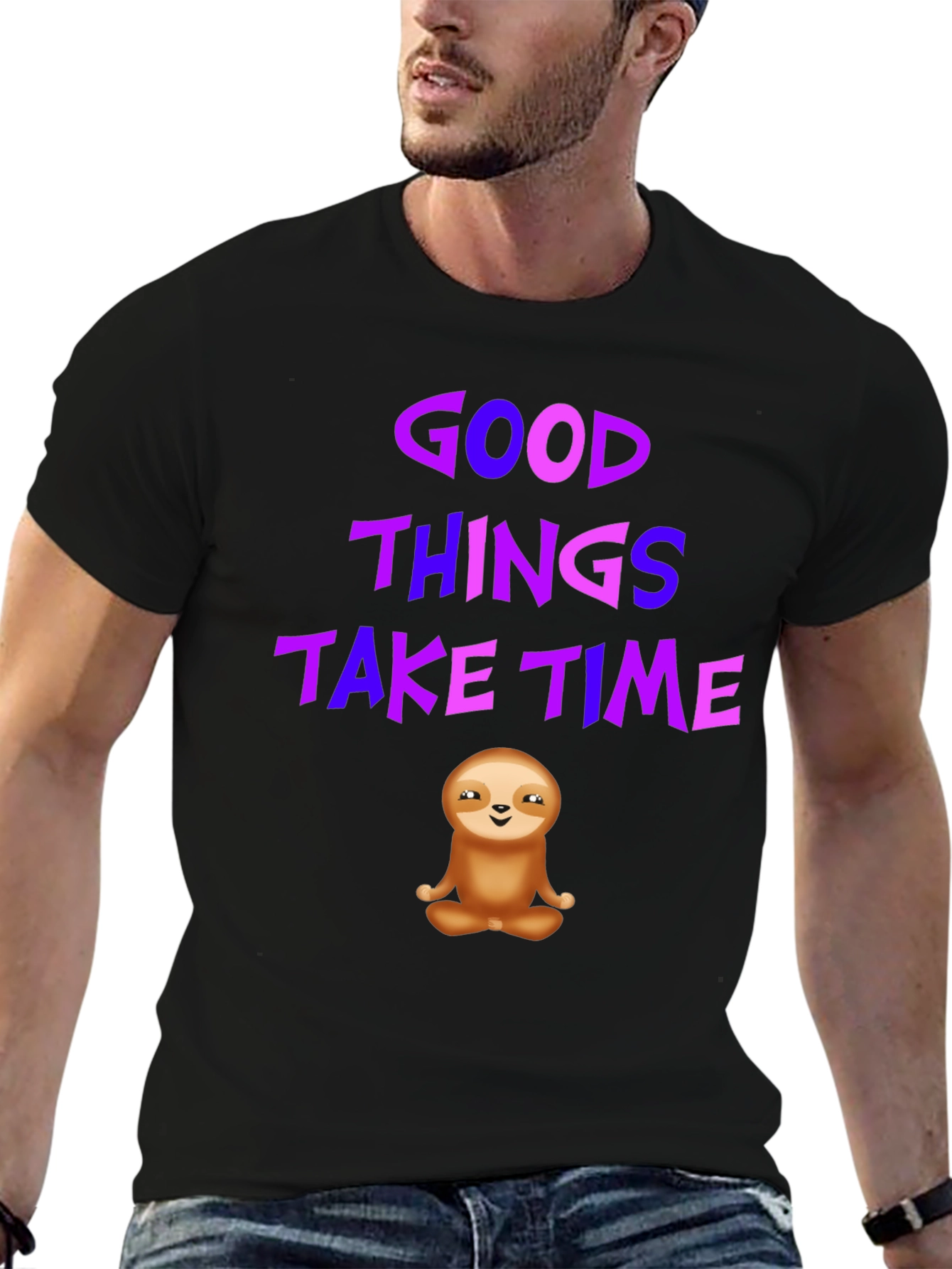 Good Things Take Time Sloth Graphic Tee