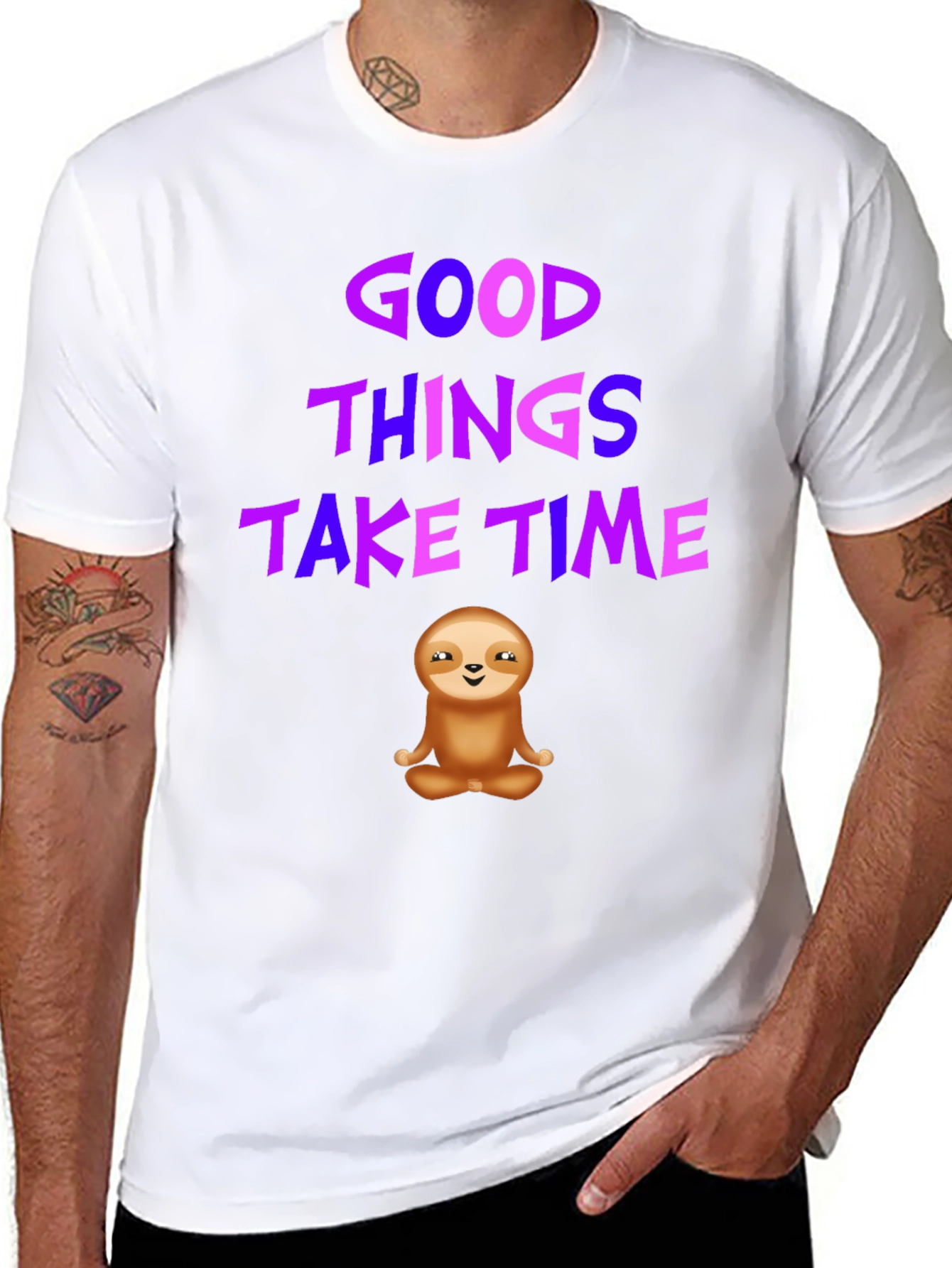 Good Things Take Time Sloth Graphic Tee