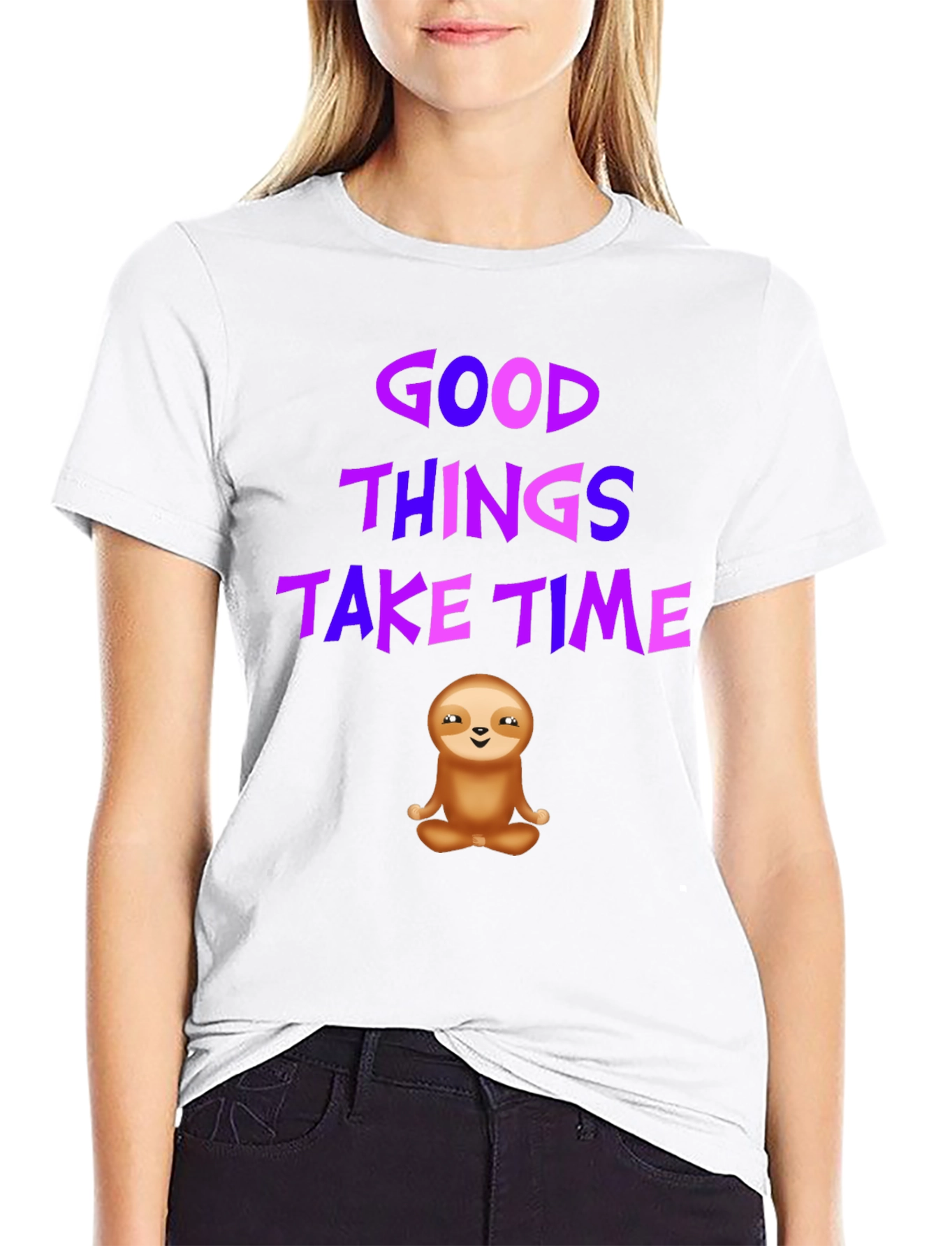Good Things Take Time Sloth Graphic Tee