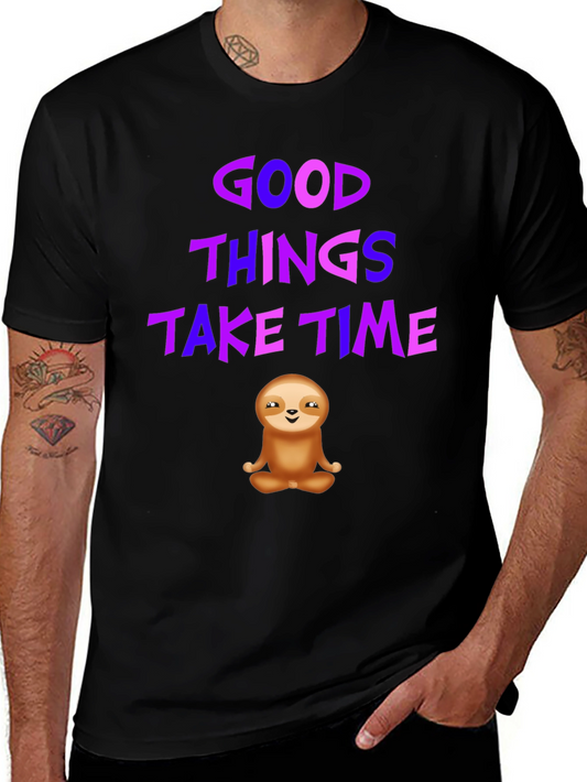 Good Things Take Time Sloth Graphic Tee