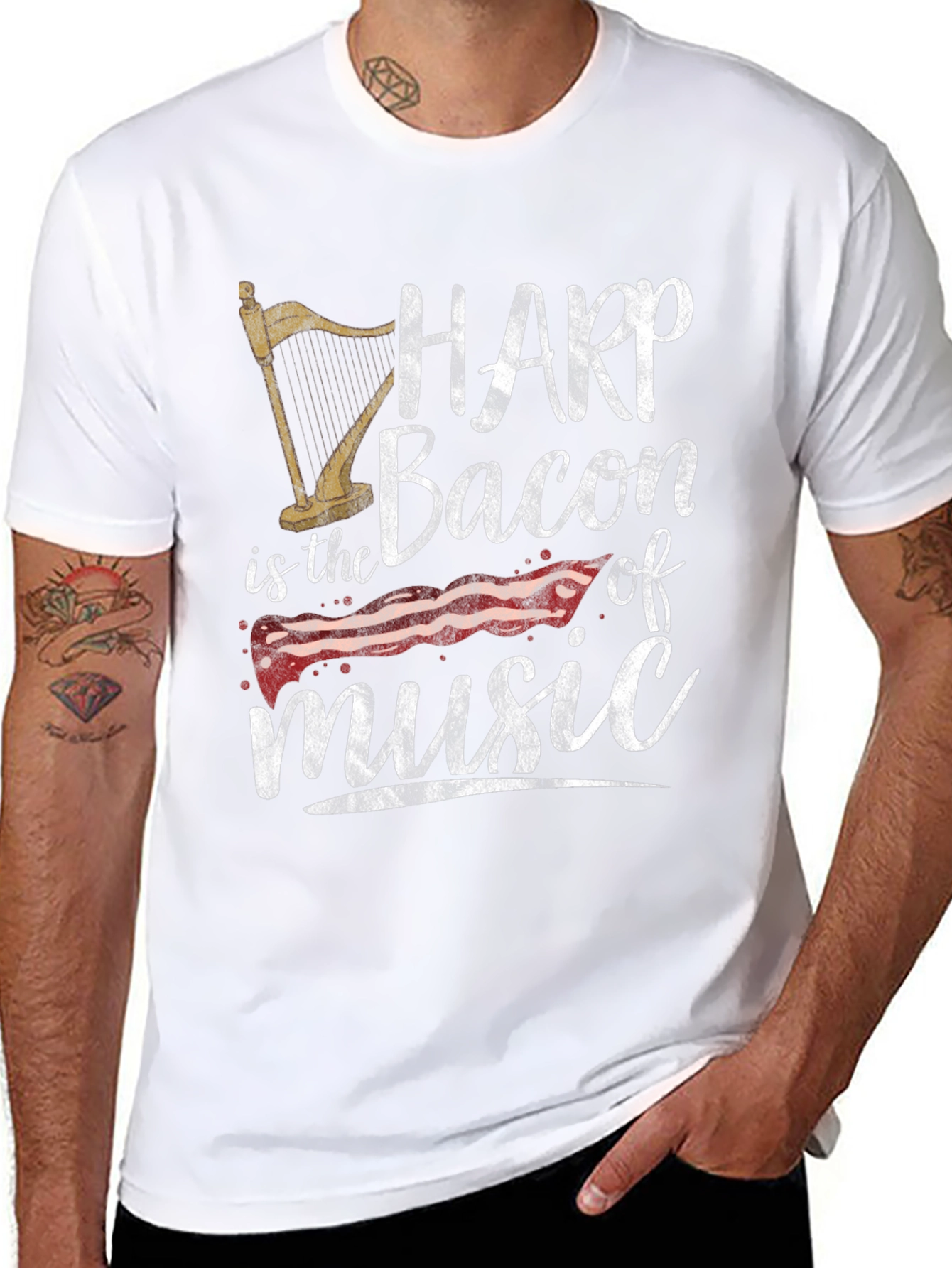Harp Bacon of Music T-Shirt