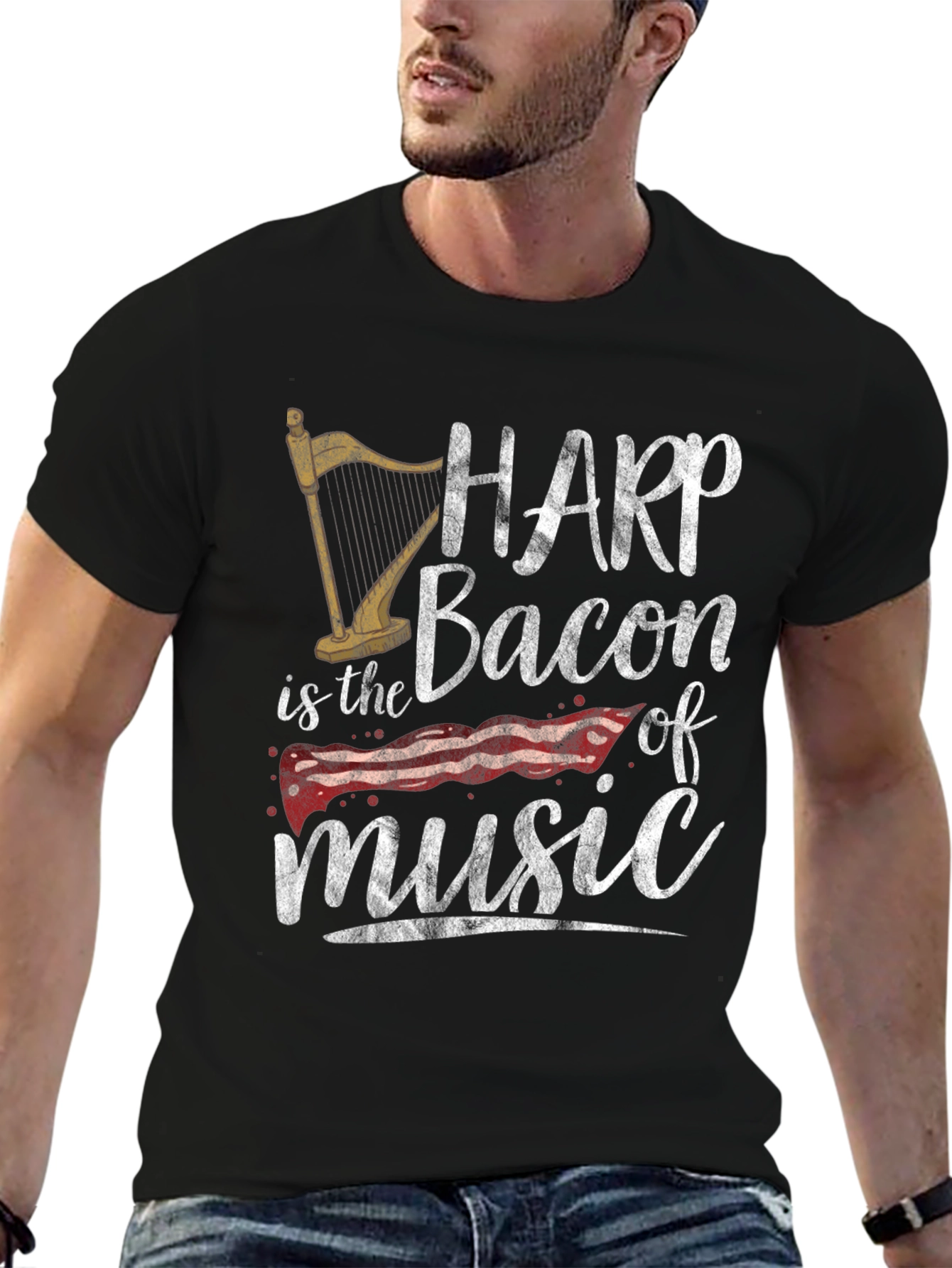 Harp Bacon of Music T-Shirt