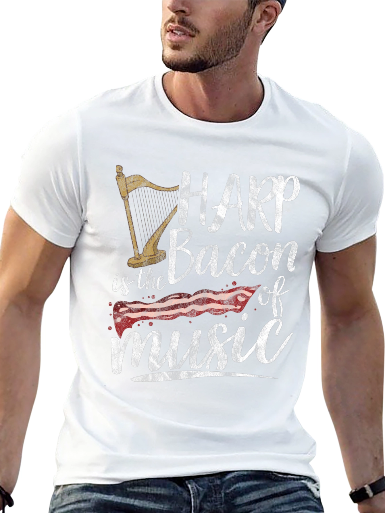 Harp Bacon of Music T-Shirt