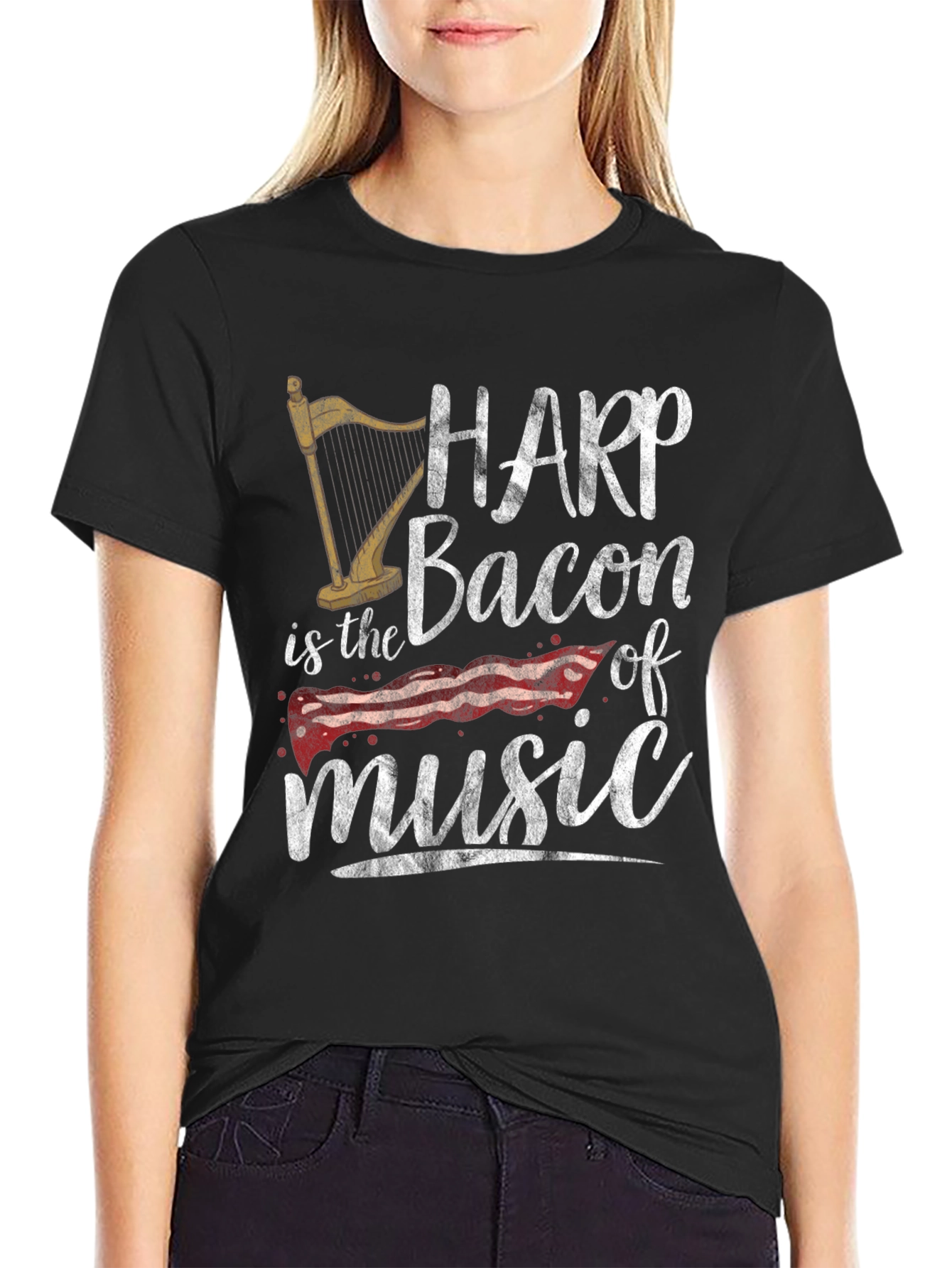 Harp Bacon of Music T-Shirt