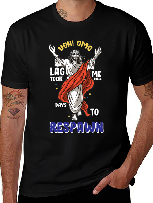 Ugh! OMG Lag Three Days to Respawn Black T-Shirt