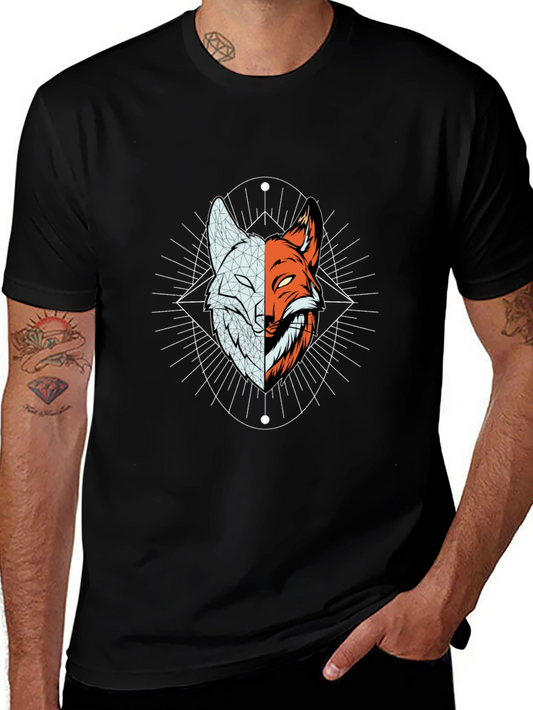 Yin Yang Fox Graphic Tee - Black