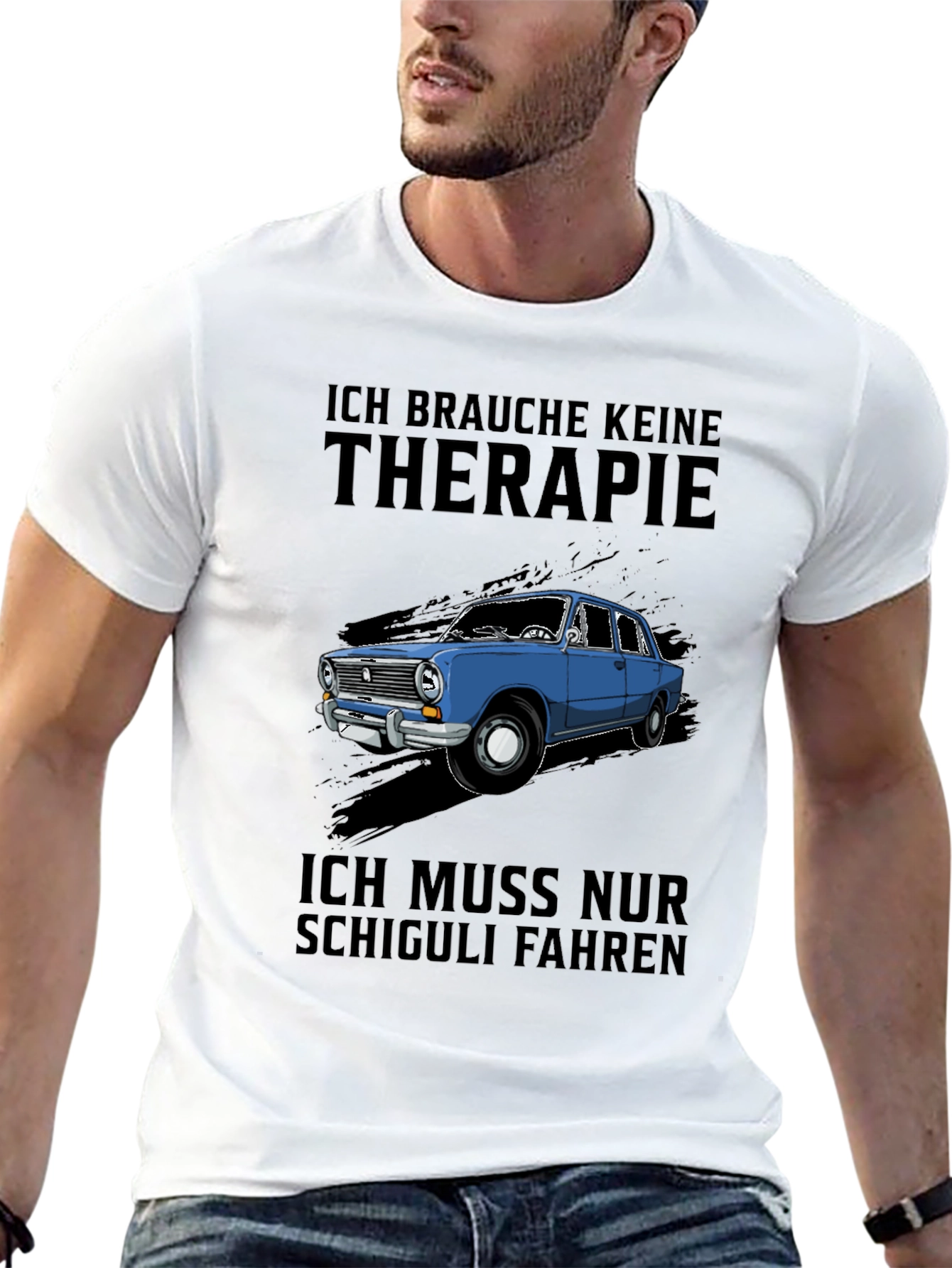 Ich Brauche Keine Therapie T-Shirt - Shchiguli Car