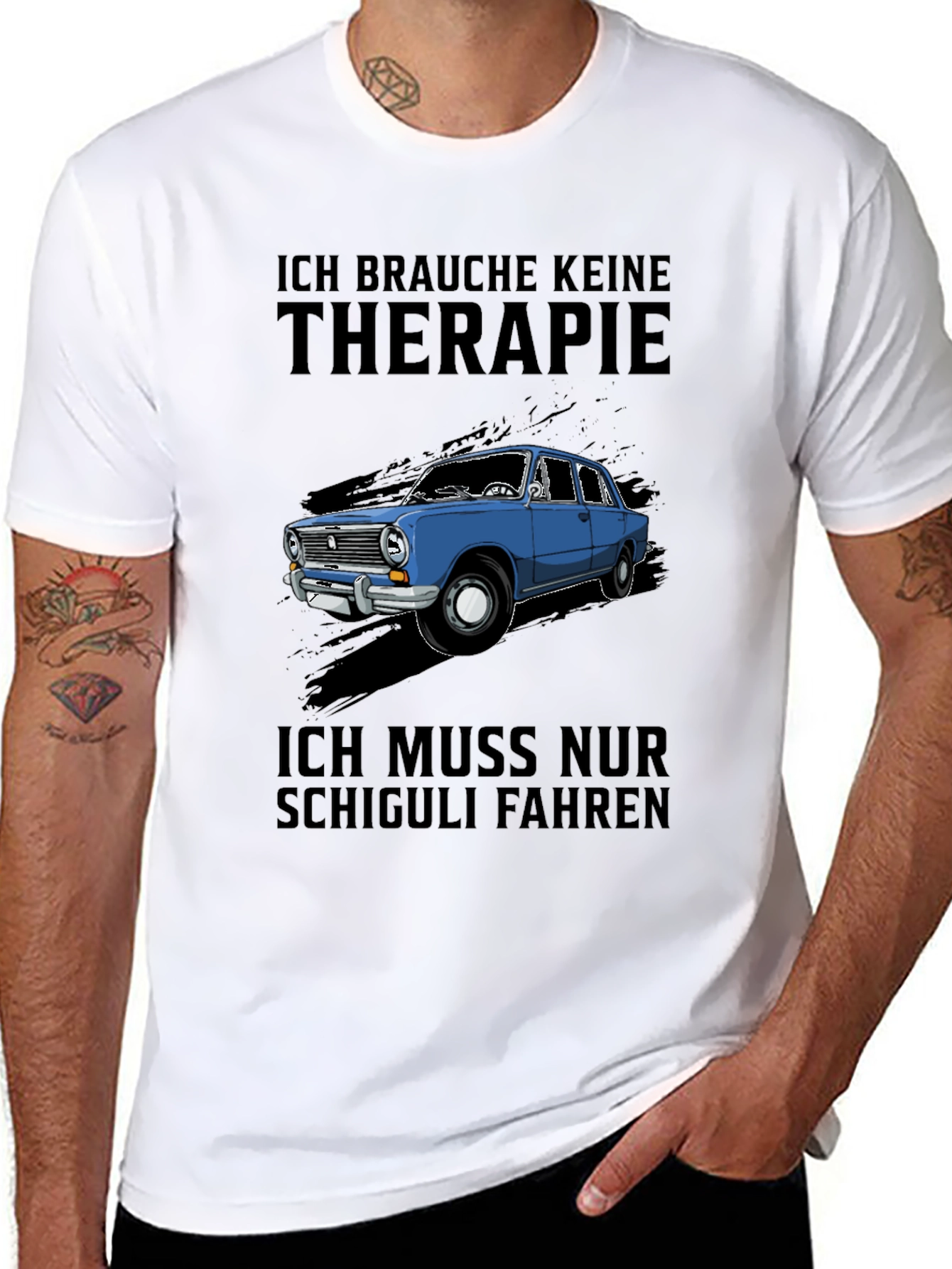 Ich Brauche Keine Therapie T-Shirt - Shchiguli Car