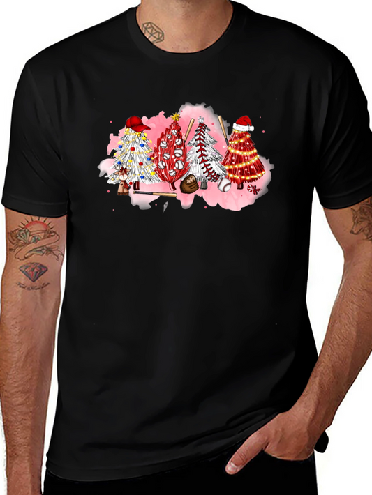 Baseball Christmas Tree Graphic Tee