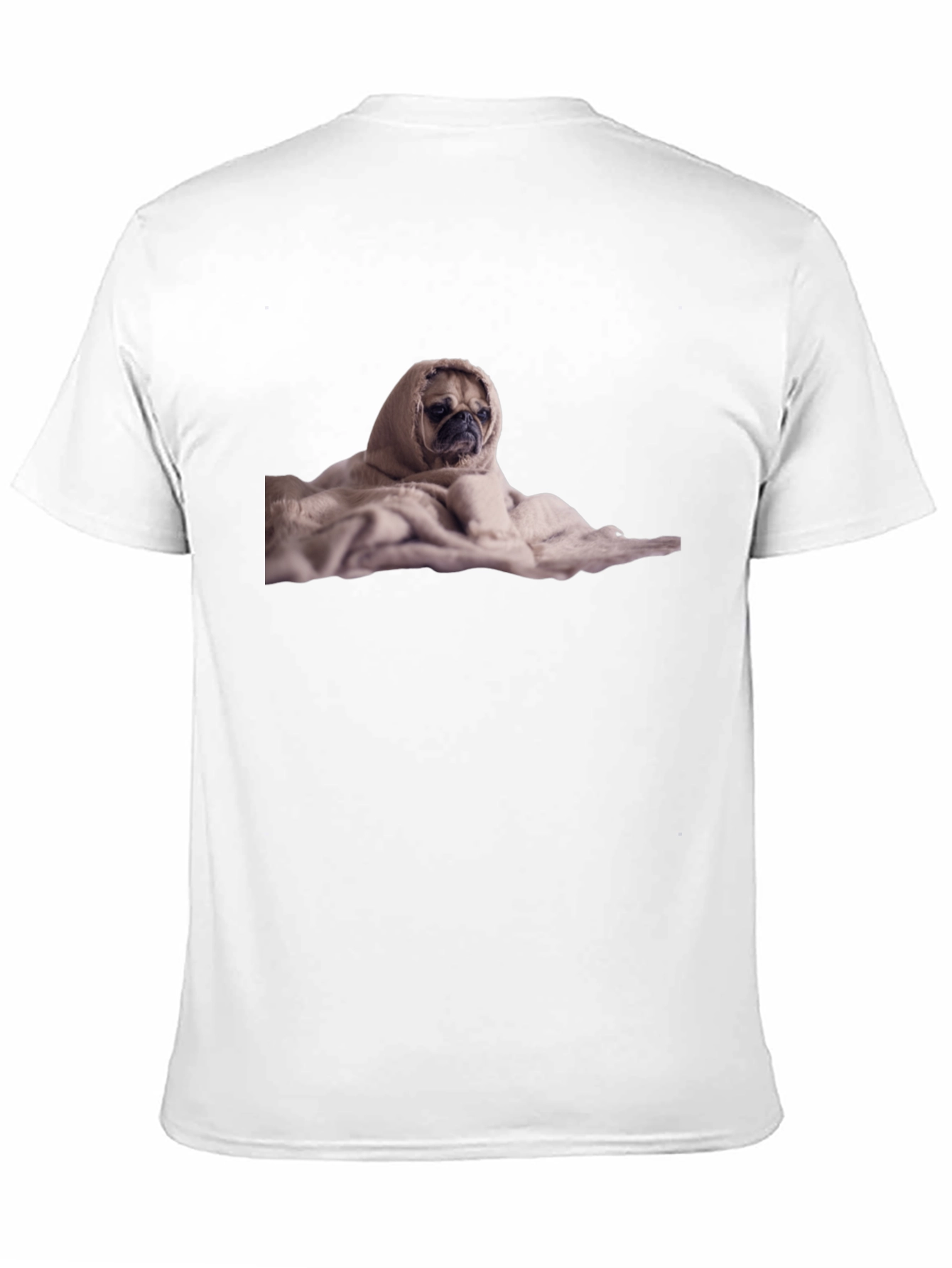 Pug Wrapped in a Blanket Graphic T-Shirt