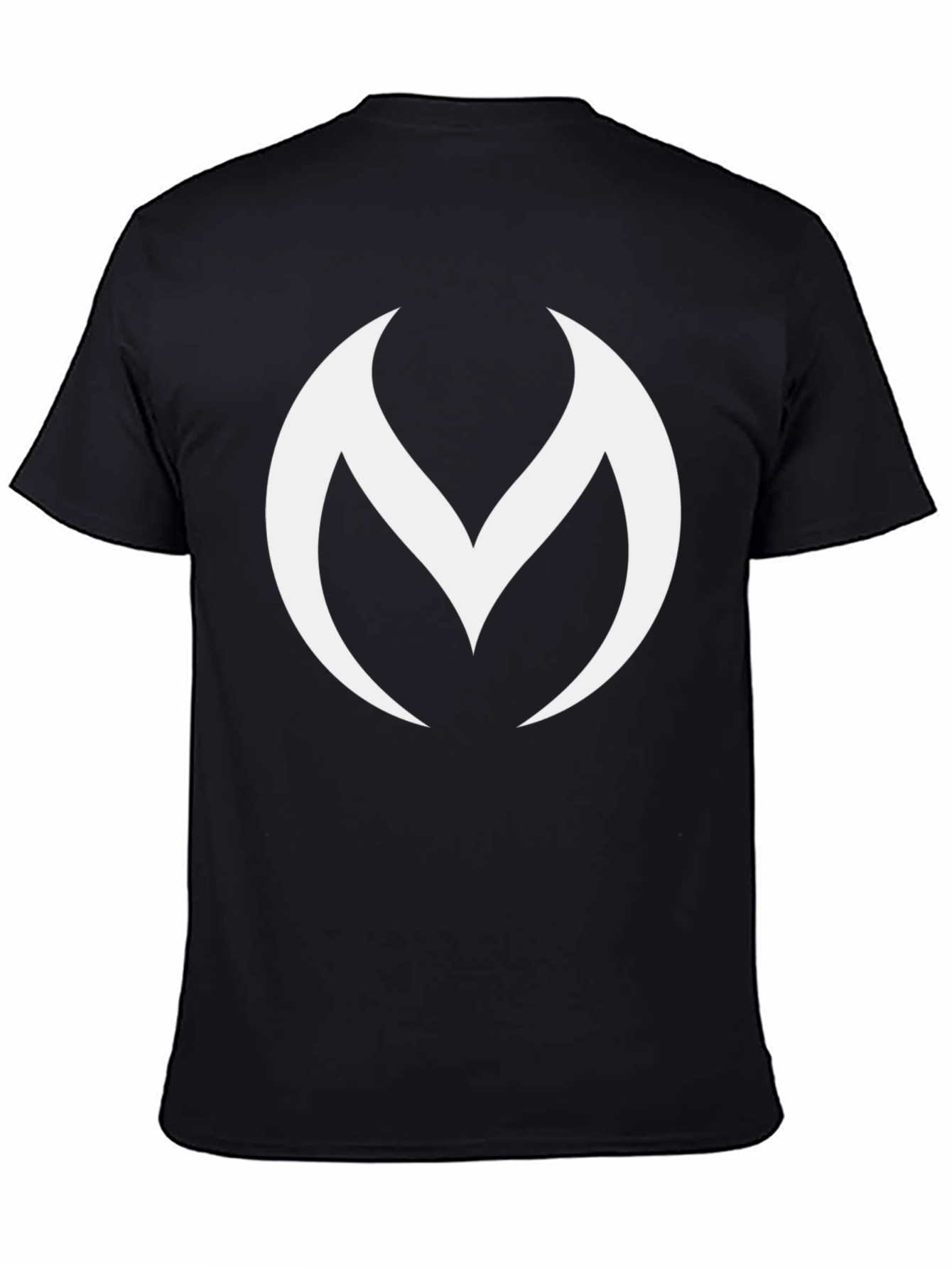 Bold Black T-Shirt with Modern White Logo Design