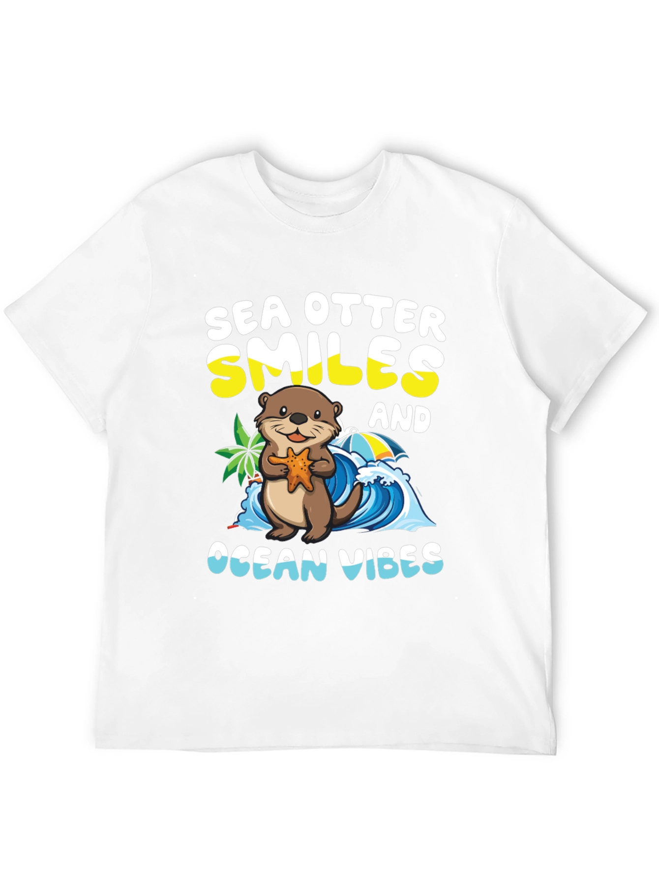 Sea Otter Smiles Ocean Vibes T-Shirt