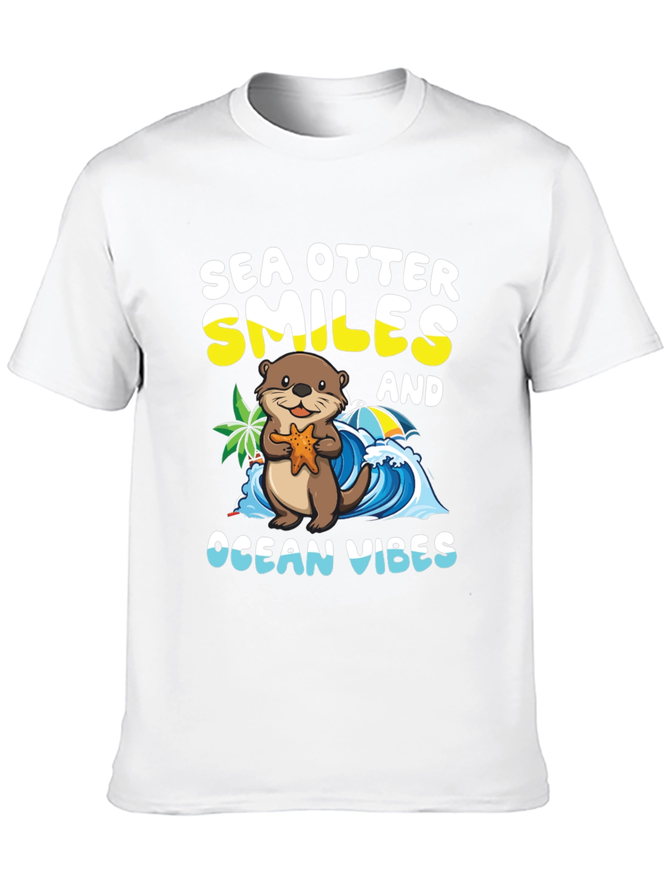 Sea Otter Smiles Ocean Vibes T-Shirt