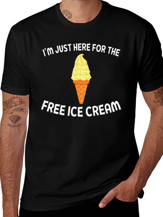 Funny Free Ice Cream Graphic T-Shirt