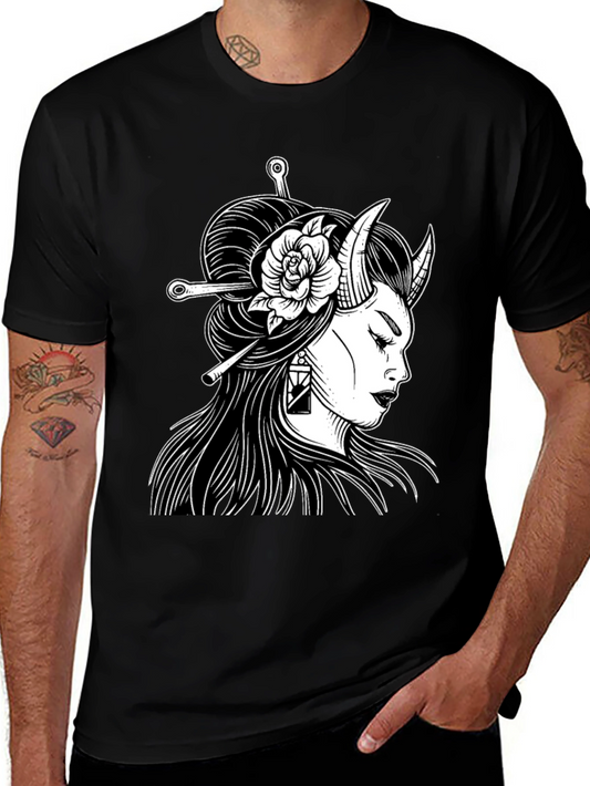 Black Oni Girl Graphic Tee