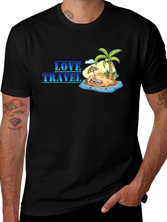 Love Travel Black Graphic T-Shirt