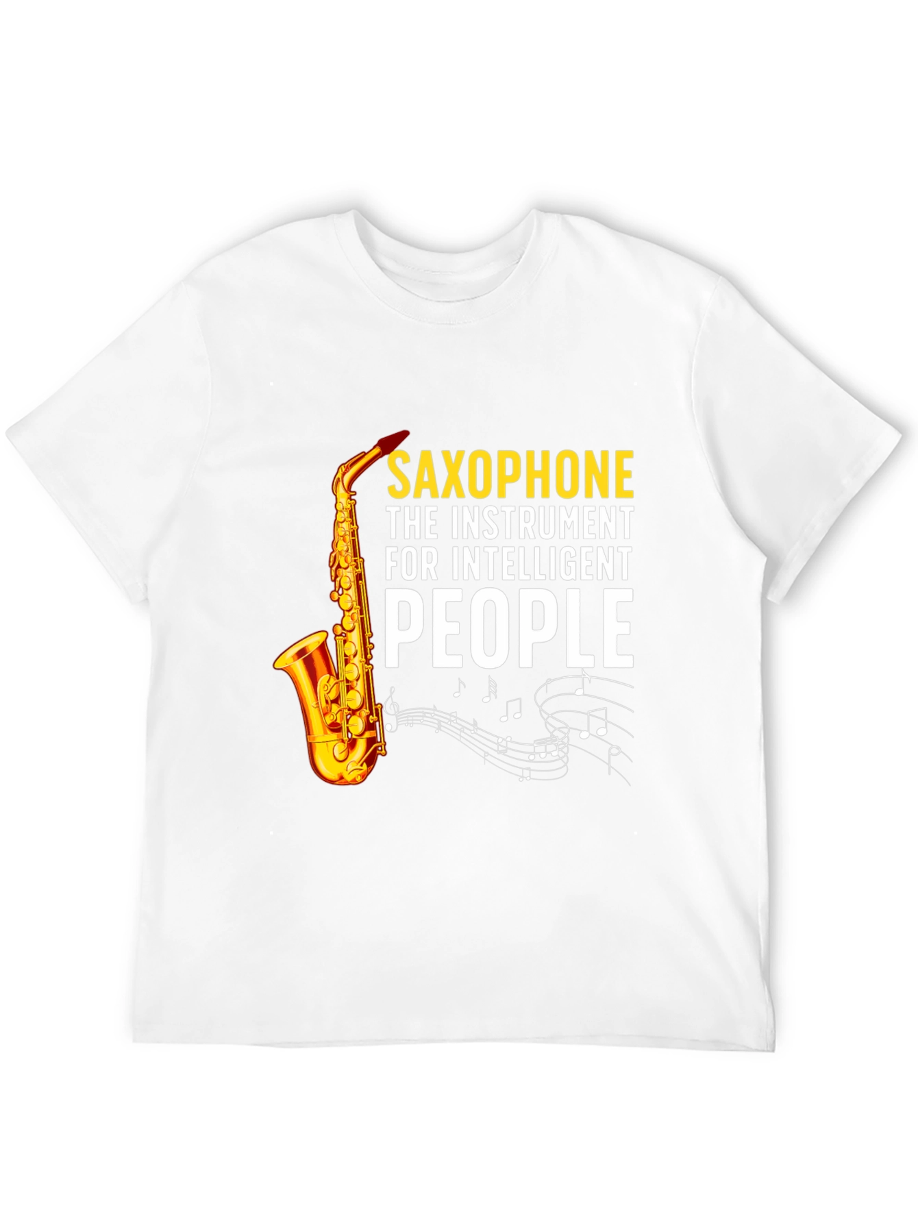 Saxophone Intelligent People Graphic T-Shirt