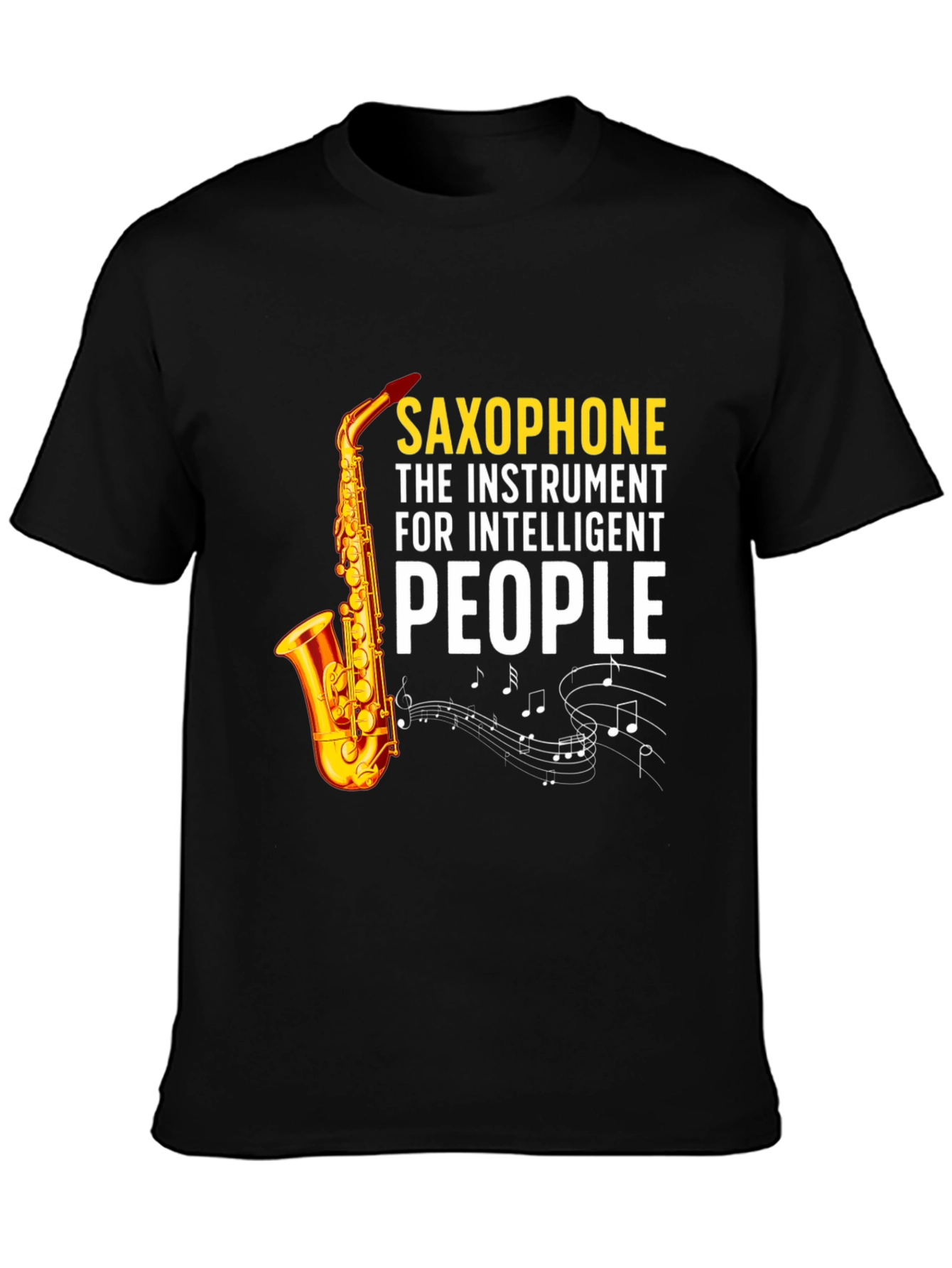 Saxophone Intelligent People Graphic T-Shirt