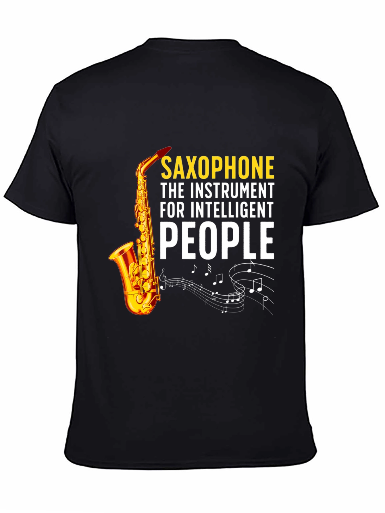 Saxophone Intelligent People Graphic T-Shirt