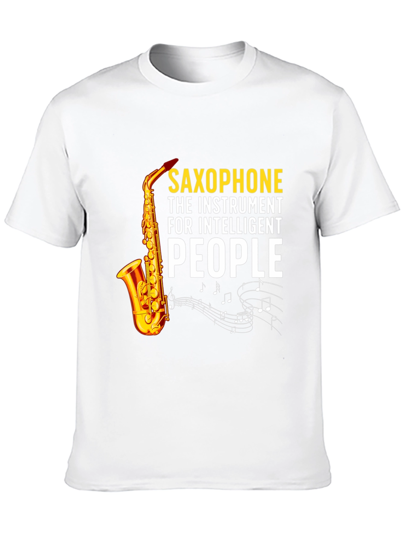 Saxophone Intelligent People Graphic T-Shirt