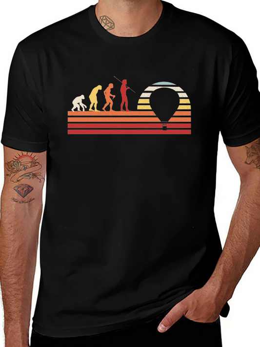 Evolution Hot Air Balloon Mens Graphic Tee