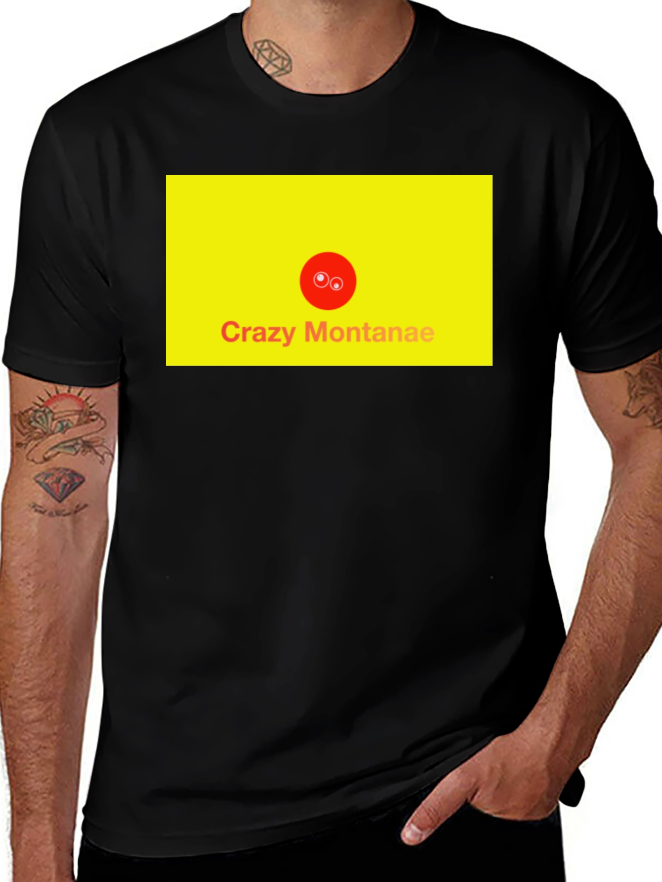 Crazy Montanae Graphic Tee - Black