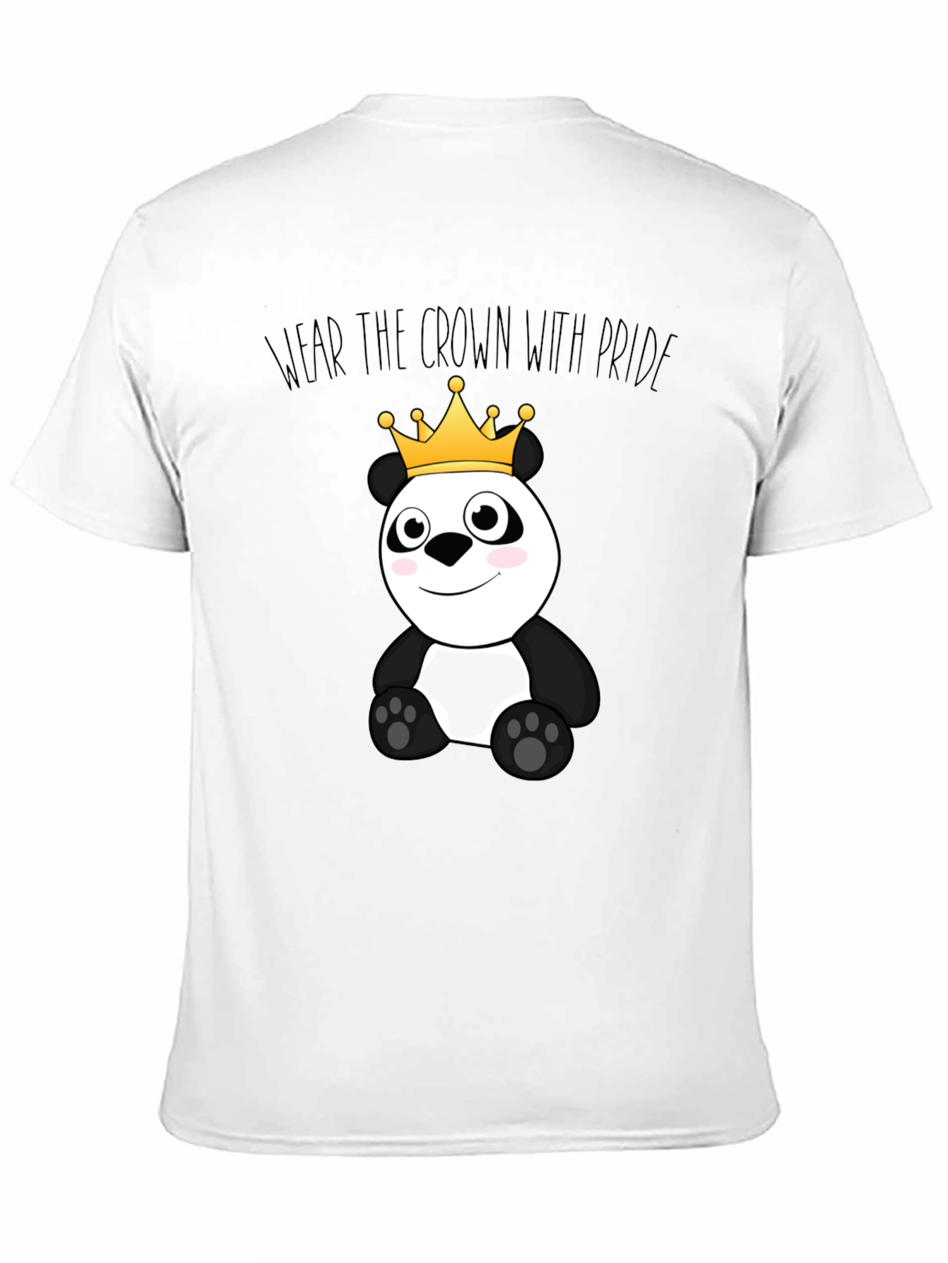 Cute Panda Bear Crown Graphic T-Shirt