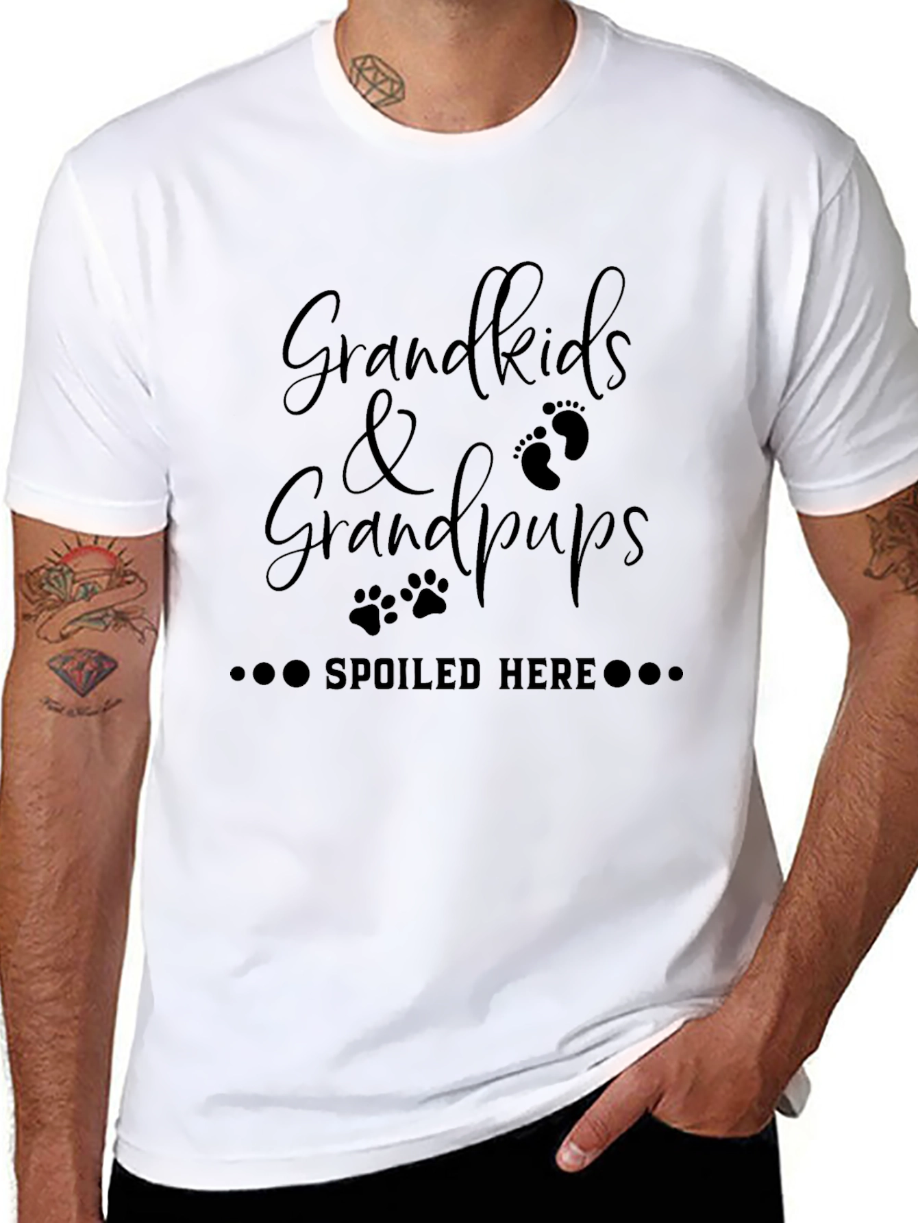 Grandkids & Grandpups Spoiled Here T-Shirt