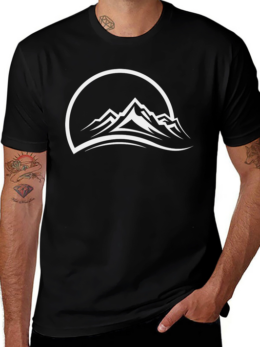 Mountain Peak Graphic Tee - Black