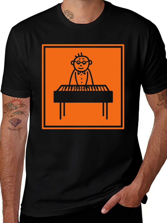 Musician T-Shirt: Piano Player Graphic Tee