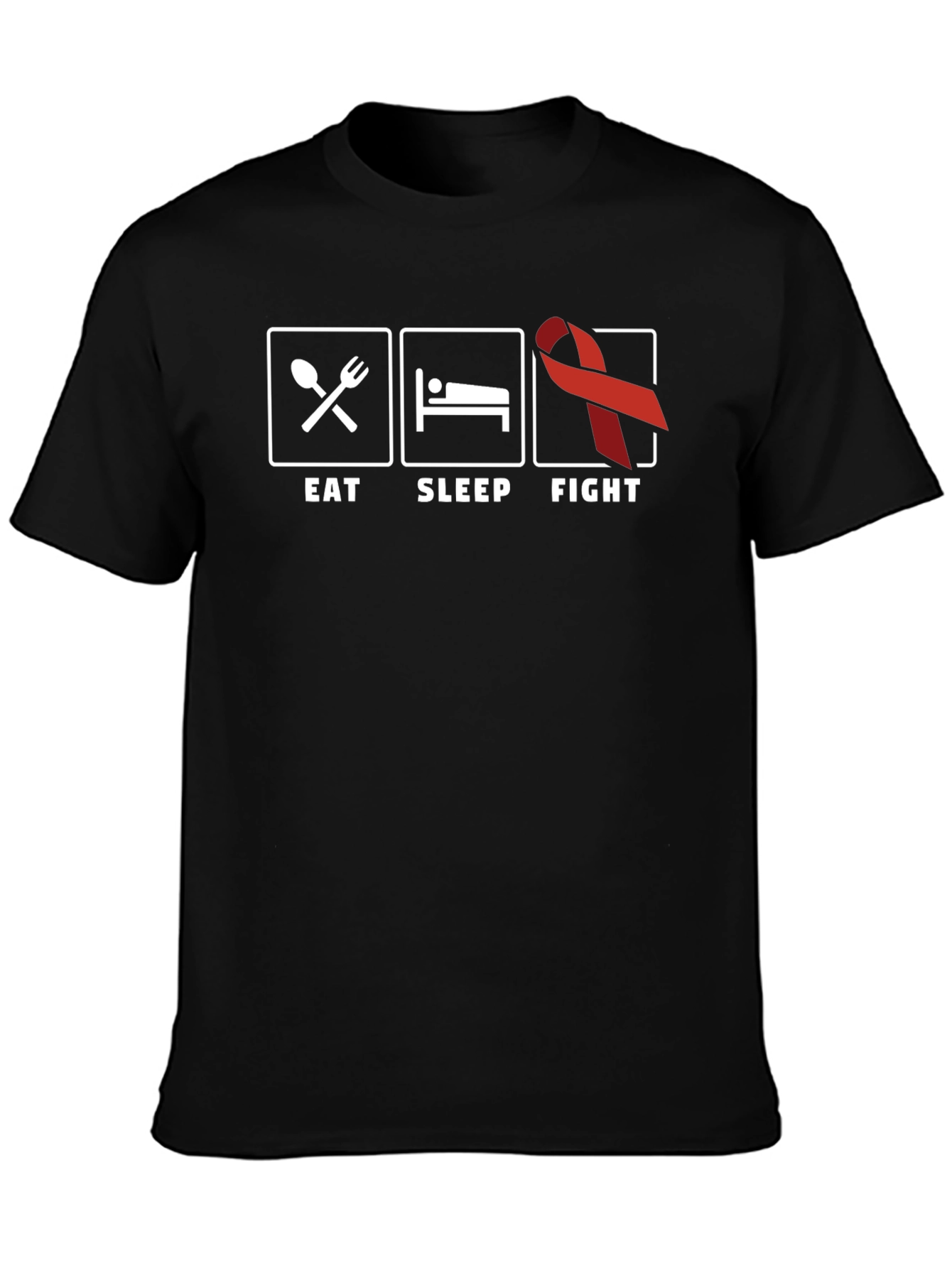 Eat Sleep Fight Cancer Awareness T-Shirt