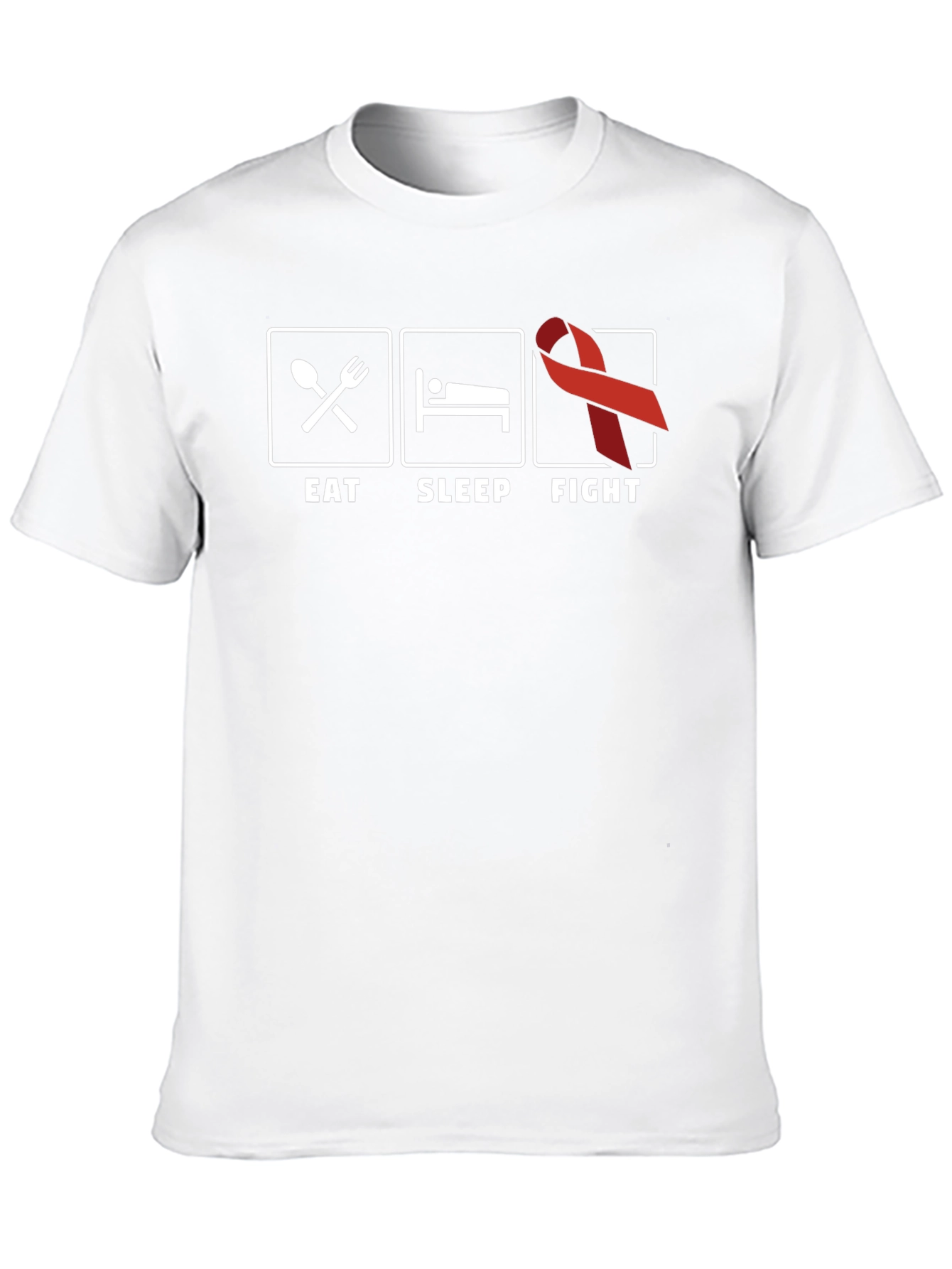 Eat Sleep Fight Cancer Awareness T-Shirt