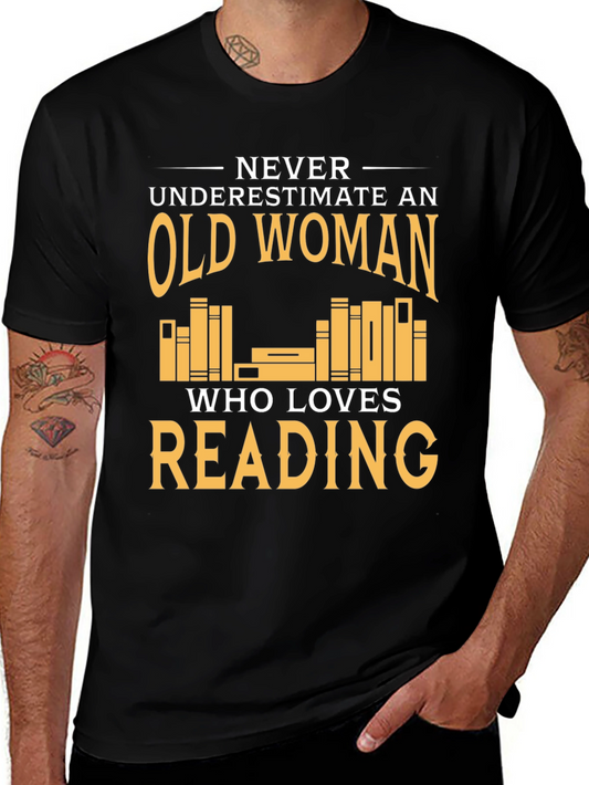 Funny Old Woman Reading T-Shirt