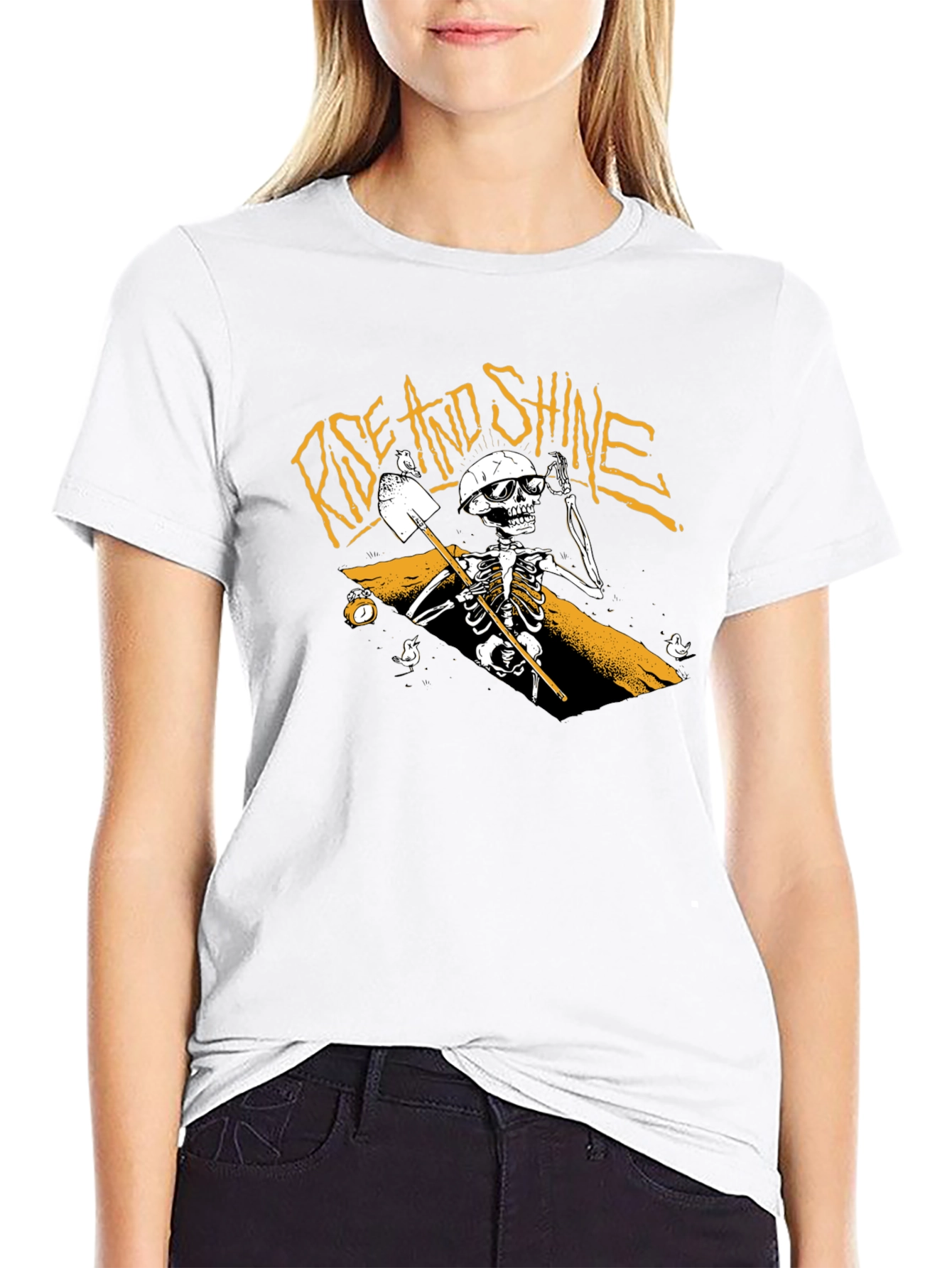 Rise and Shine Skeleton T-Shirt