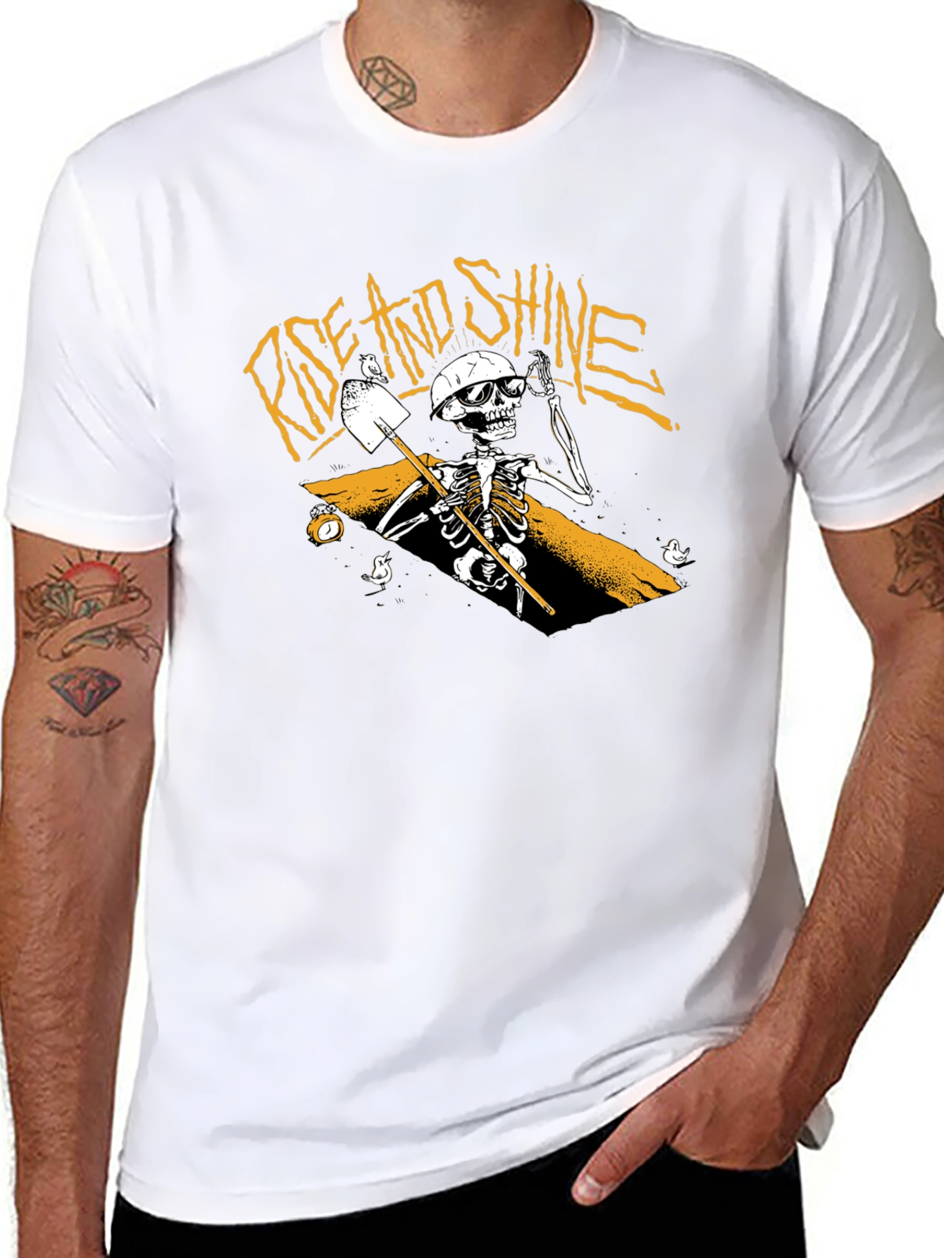 Rise and Shine Skeleton T-Shirt
