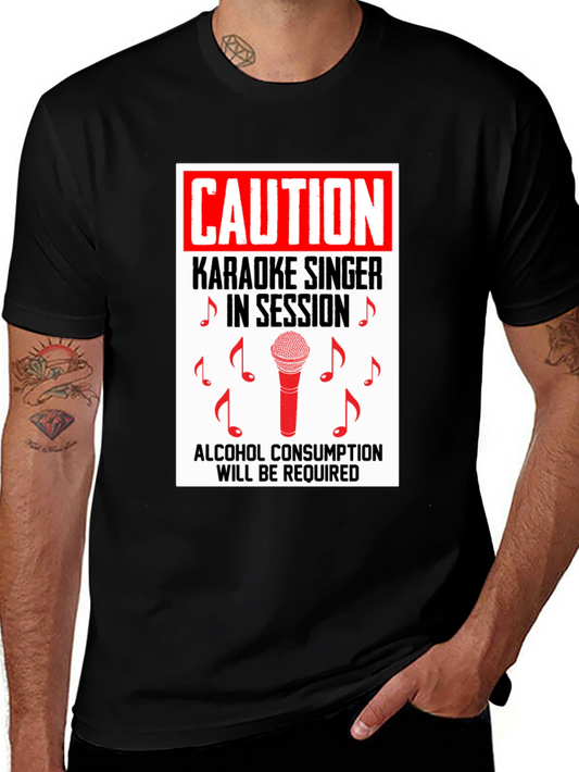 Karaoke Singer Caution T-Shirt