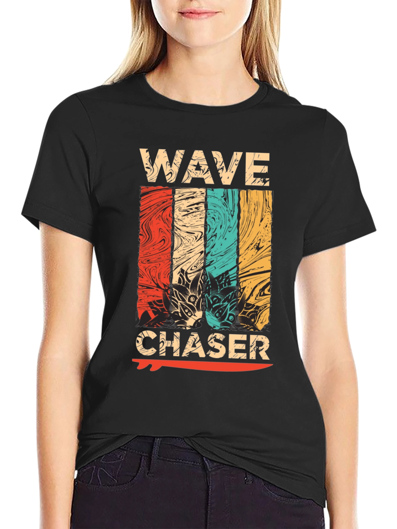 Wave Chaser Graphic Tee - Retro Surf Style