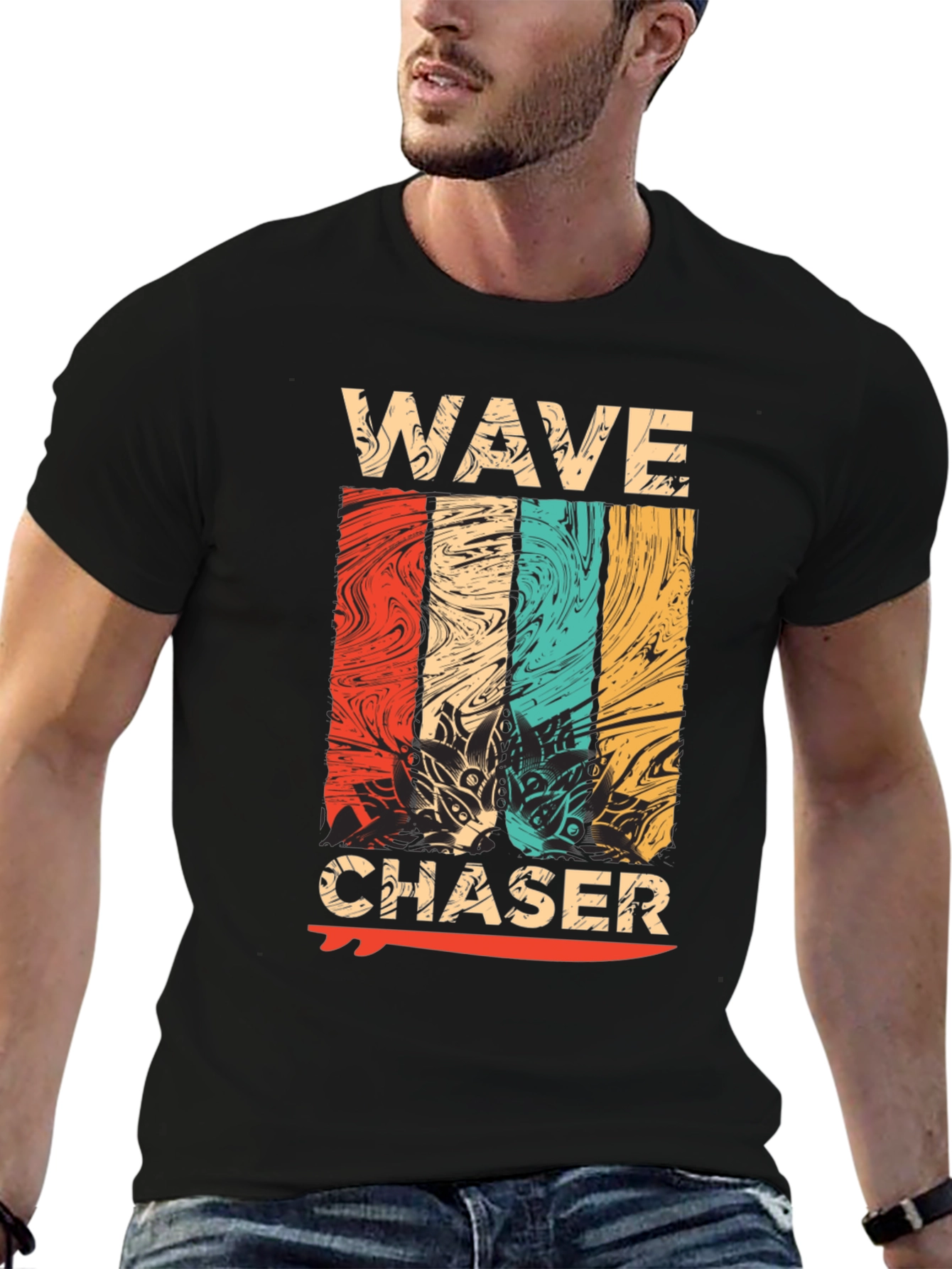 Wave Chaser Graphic Tee - Retro Surf Style