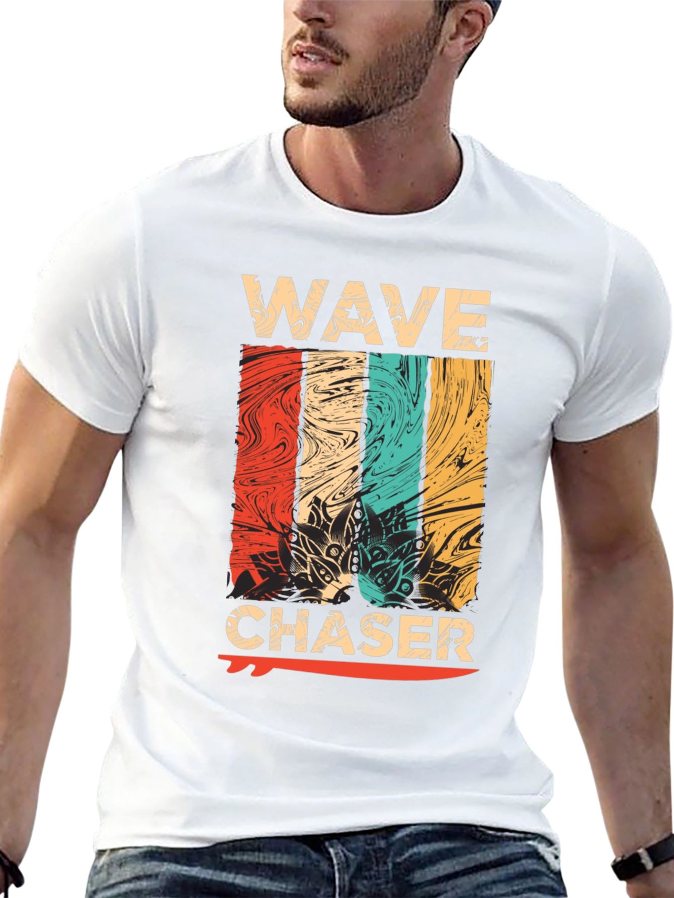 Wave Chaser Graphic Tee - Retro Surf Style