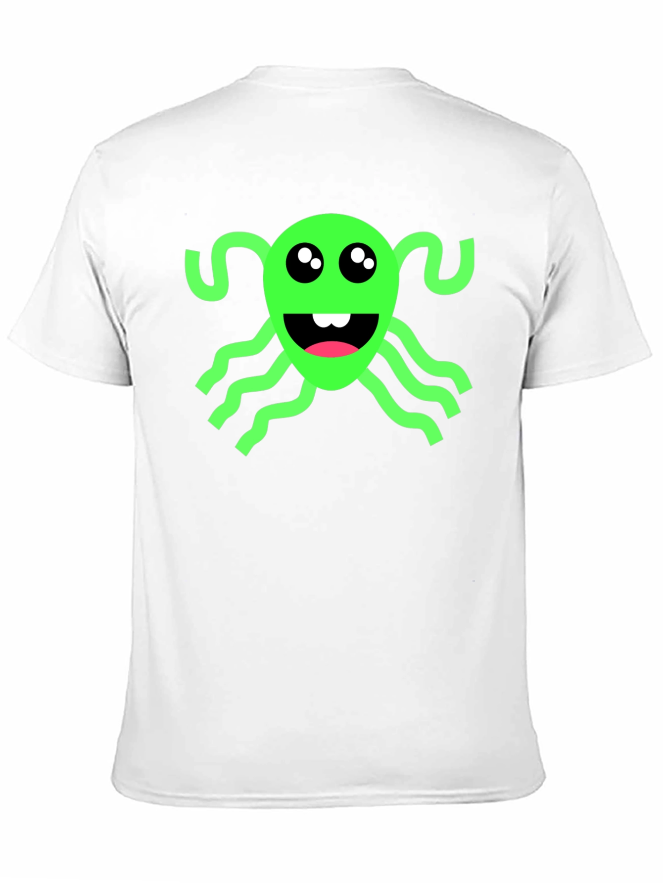 Funny Green Alien Black T-Shirt
