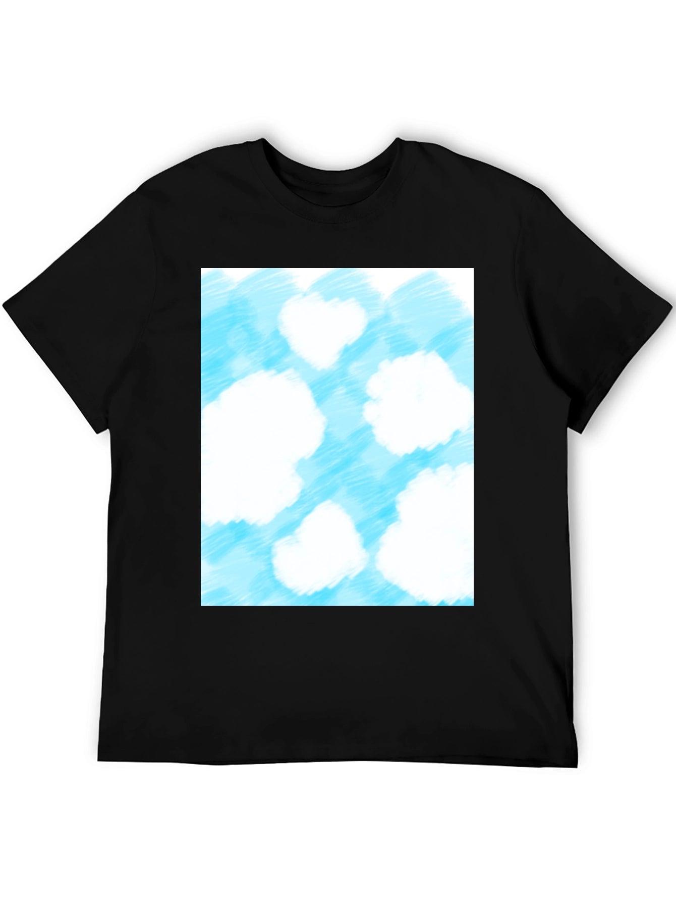 Cloud Print Black T-Shirt